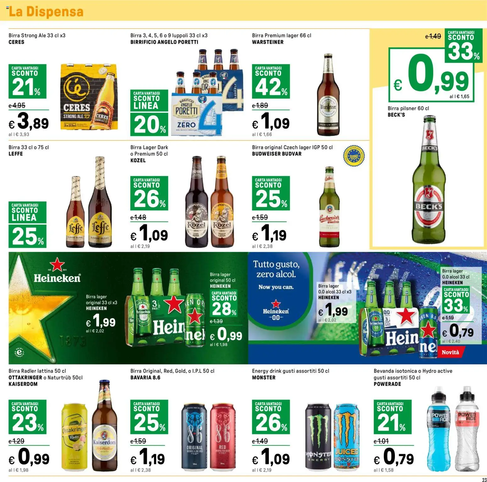 Volantino Iper del 12.02.2026 | Pagina: 23 | Prodotti: Birra, Ceres, Heineken