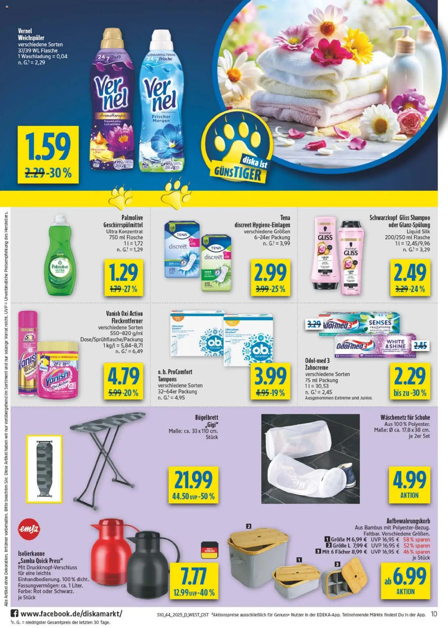 Diska - Diska Angebote Bayern KW44 – gültig ab 27.10.2025 | Seite: 10 | Produkte: Duft, Shampoo, Weichspüler, Geschirrspülmittel