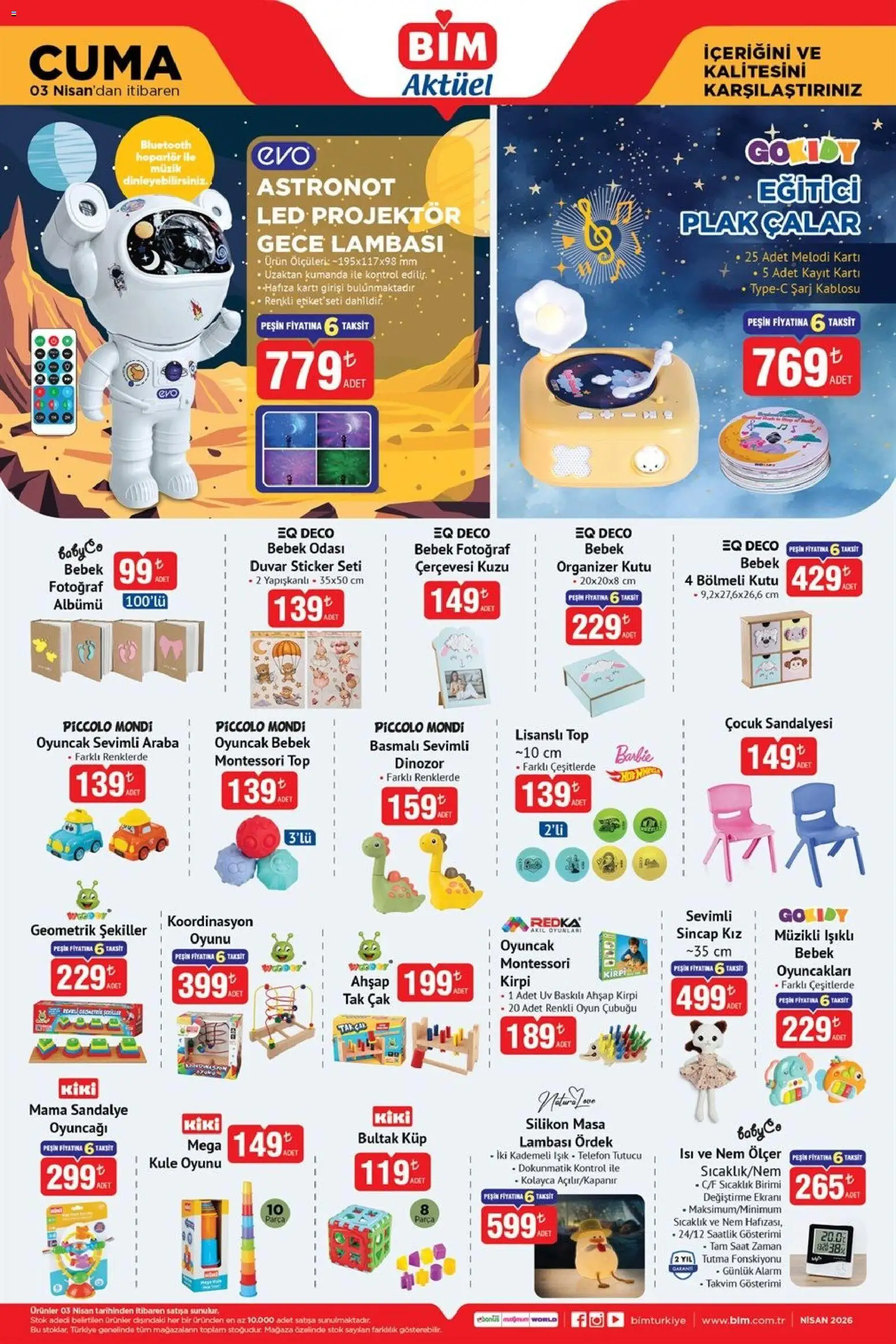 BİM - Katalog Cuma - 03.04.2026 tarihinden itibaren geçerlidir | Sayfa: 3 | Ürünler: Şarj kablosu, Telefon, Oyun, Hafıza kartı