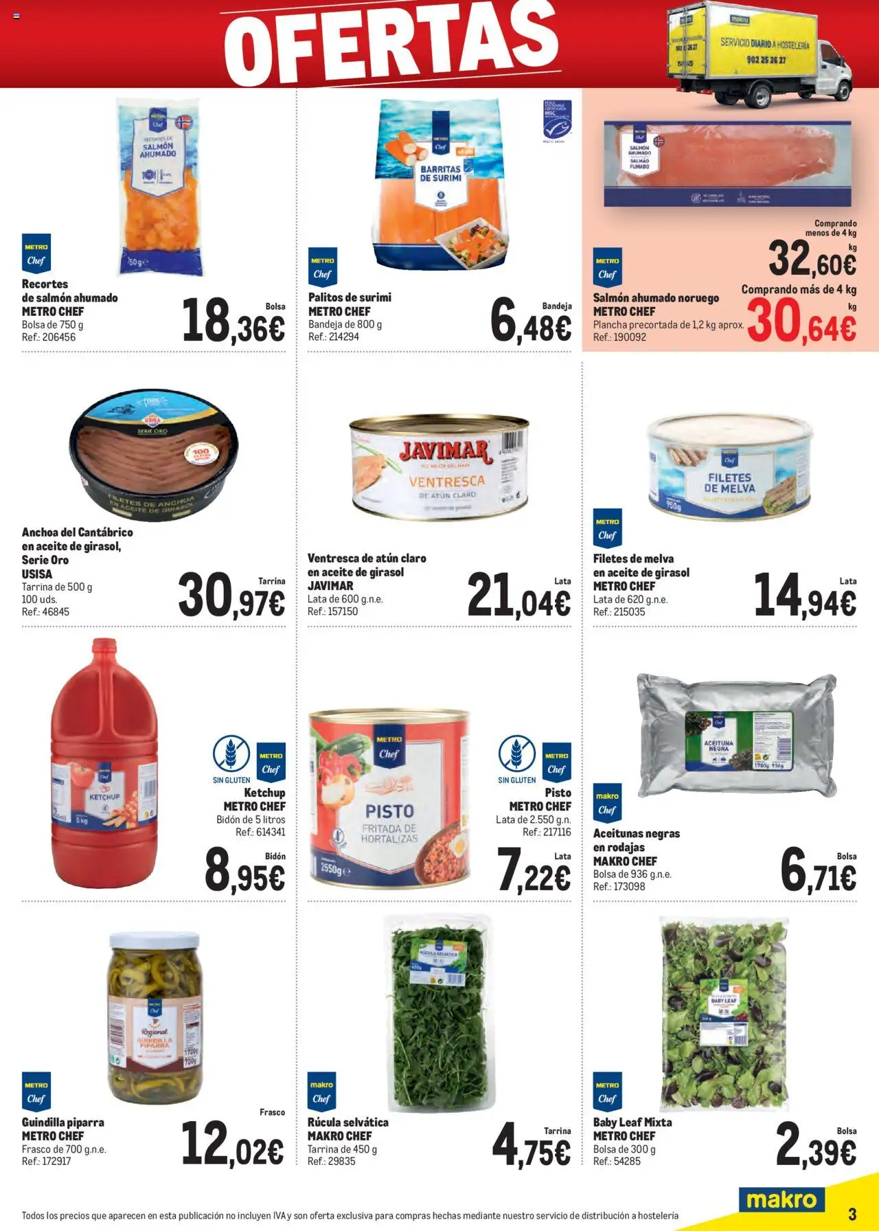 Makro - Ofertas Levante │ válido desde el 06.10.2025 | Página: 3 | Productos: Aceite, Aceite de girasol, Salmón ahumado, Atún claro