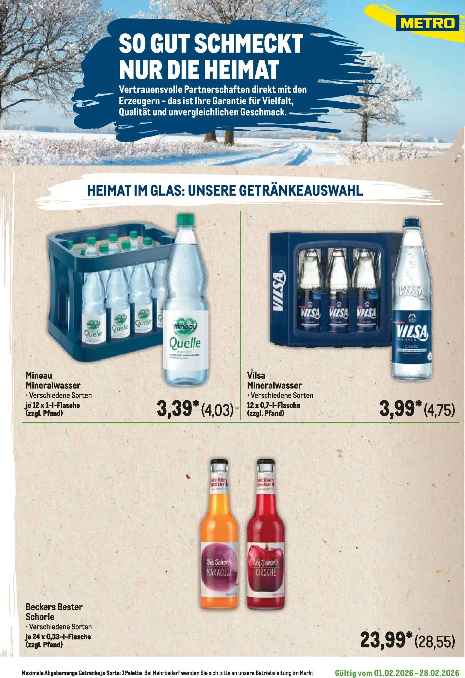 Metro Regionaler Flyer – gültig ab 01.02.2026 | Seite: 43 | Produkte: Mineralwasser