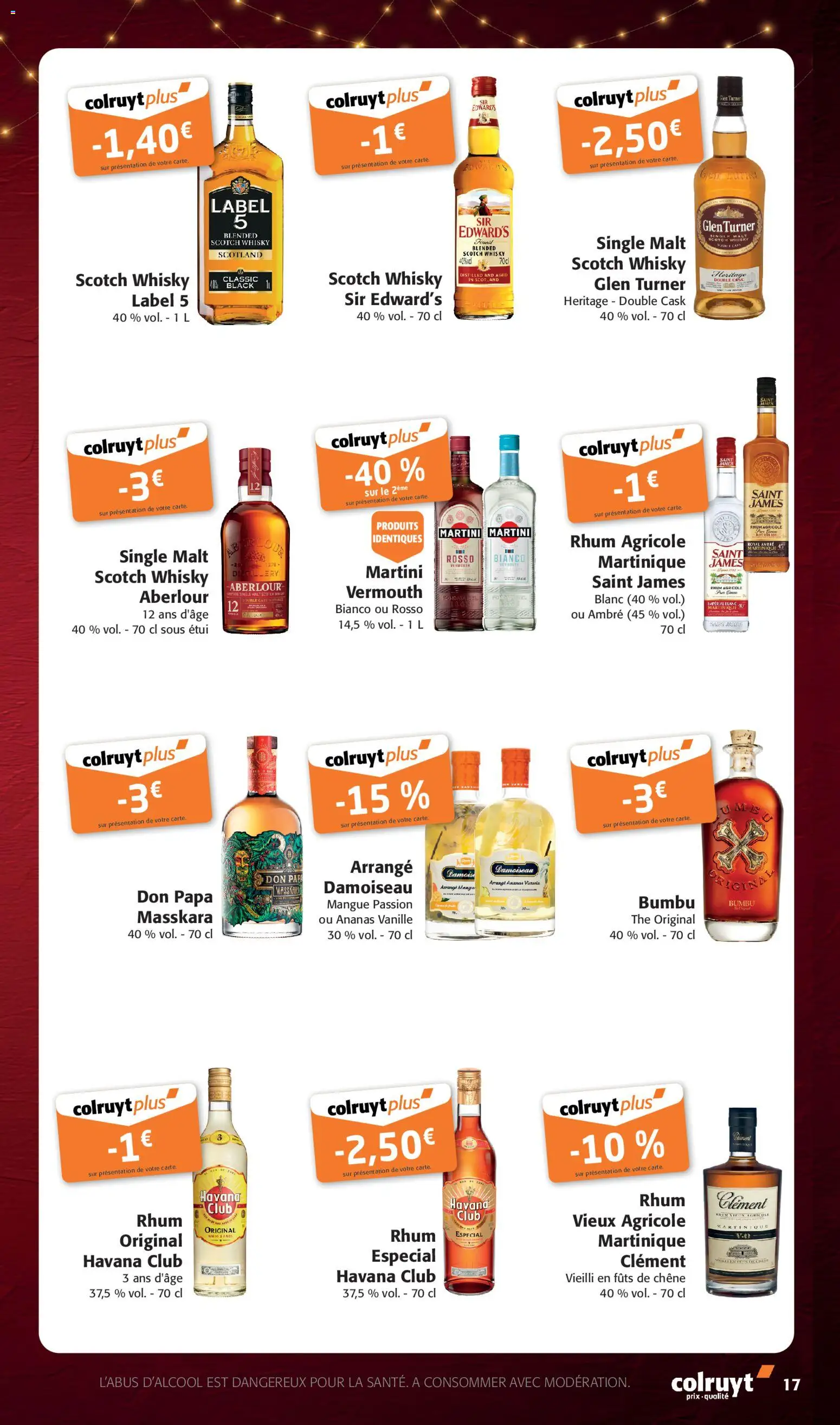 {H1} | Page: 17 | Produits: Whisky, Mangue, Martini, Ananas