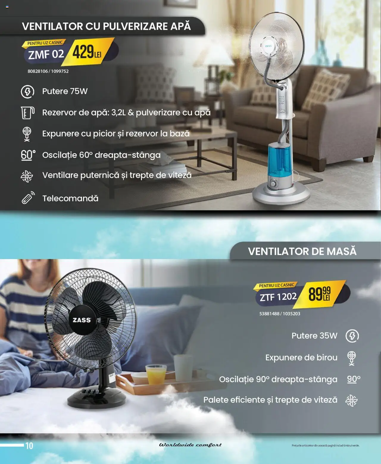Catalog Selgros - Zass – valabil de la 01.08.2025 | Pagină: 10 | Produse: Çikolatalı gofret, Ventilator, Masă, Apă