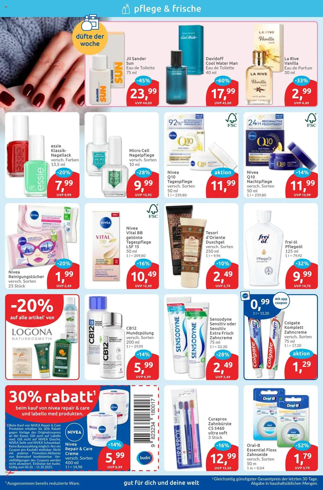 Budni Prospekt 	 – gültig ab 06.10.2025 | Seite: 2 | Produkte: Toilette, Parfüm, Seife, Reinigungstücher