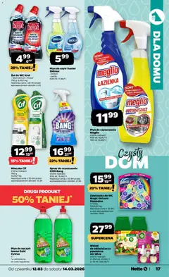 Pogląd oferty "Netto gazetka od czwartku spożywcza" - ważna od 12.03.2026 | Strona: 17 | Produkty: Meglio, Lustro, Domestos
