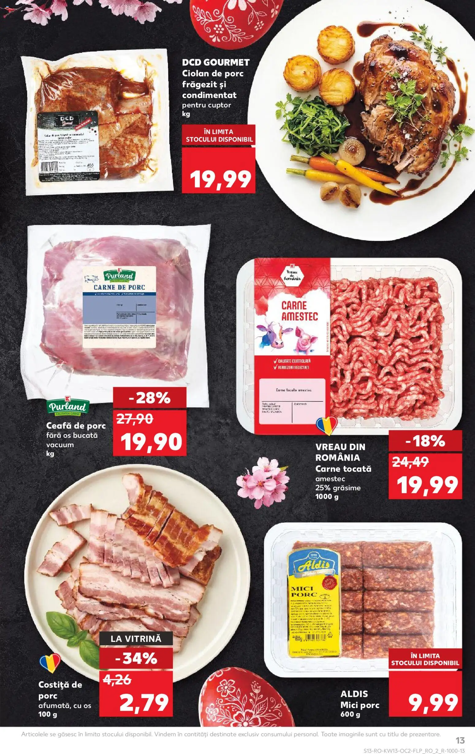 Noul catalog Kaufland – valabil de la 25.03.2026 | Pagină: 13 | Produse: Keçeli kalem, Vitrină, Mici, Carne De Porc