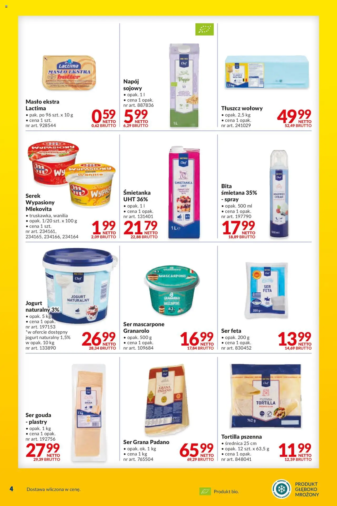 Makro Gazetka - Dostawy dla gastronomii od 27.05.2025 | Strona: 4 | Produkty: Ser grana padano, Masło, Ser, Ser gouda