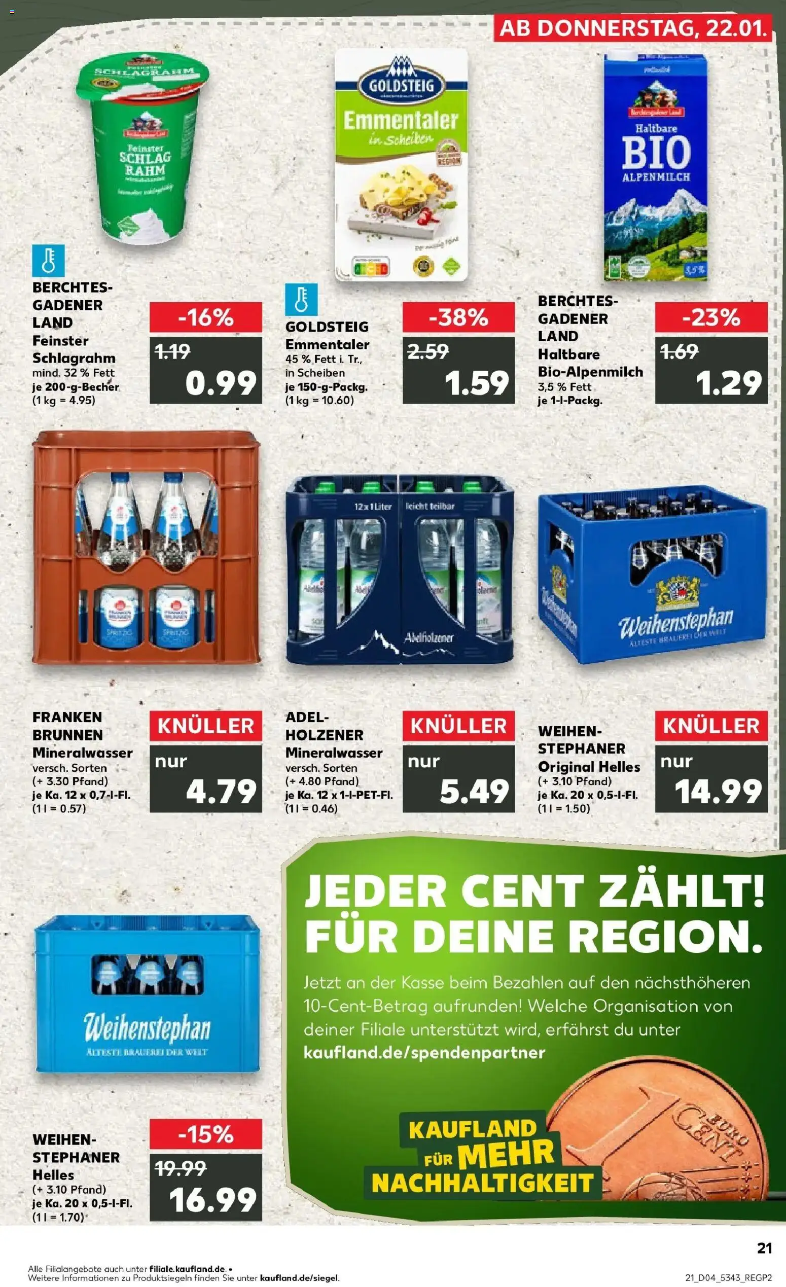 Kaufland prospekt Freising	 – gültig ab 25.01.2026 | Seite: 21 | Produkte: Mineralwasser