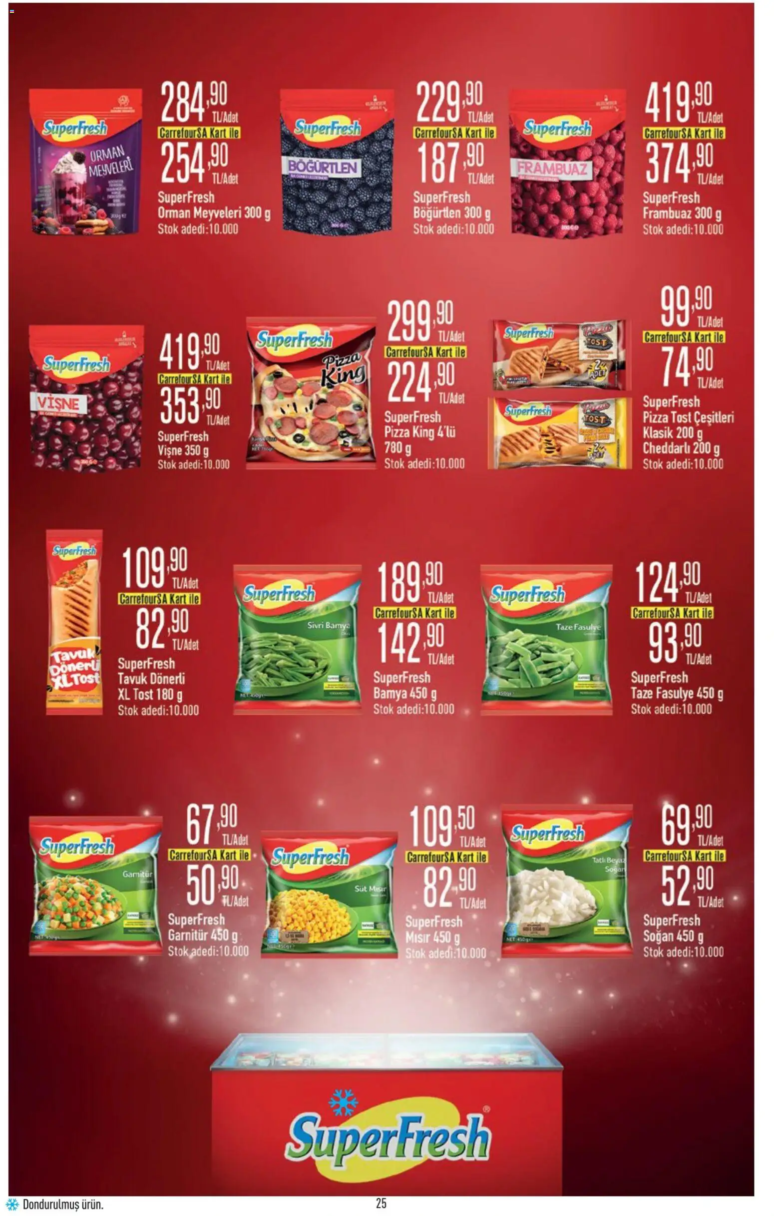 CarrefourSA Katalog - 15.01.2026 tarihinden itibaren geçerlidir | Sayfa: 25 | Ürünler: Frambuaz, Vişne, Soğan, Mısır