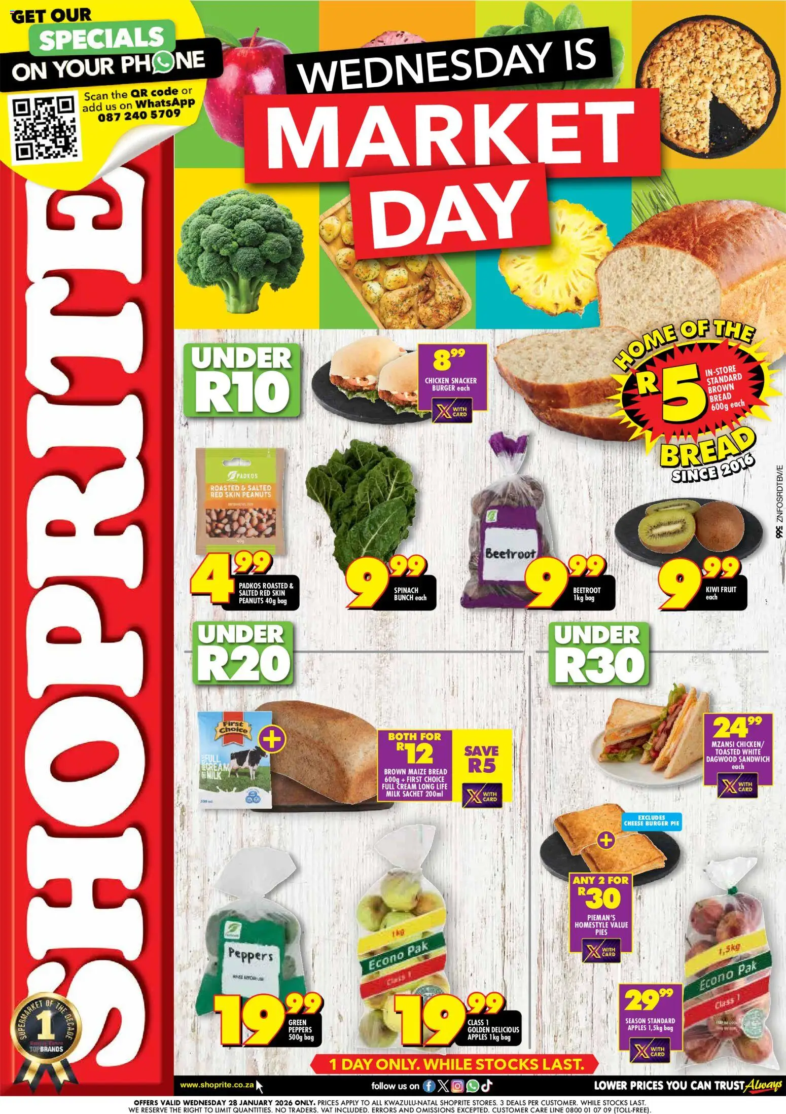 New Shoprite catalogue – valid from 27.01.2026 | Page: 1 | Products: Phone, Cheese, Bread, Peanuts