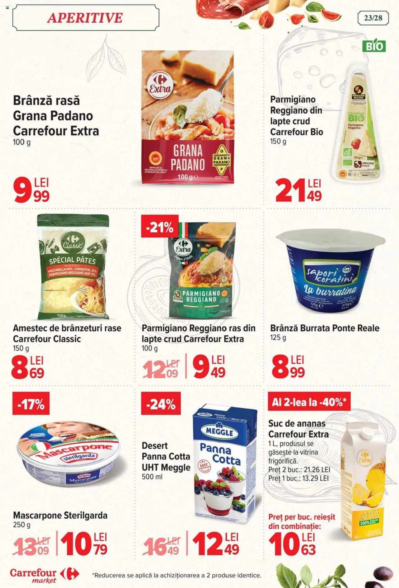 Carrefour catalog - Market – valabil de la 13.08.2025 | Pagină: 24 | Produse: Çift taraflı üst, Brânză, Suc, Mascarpone