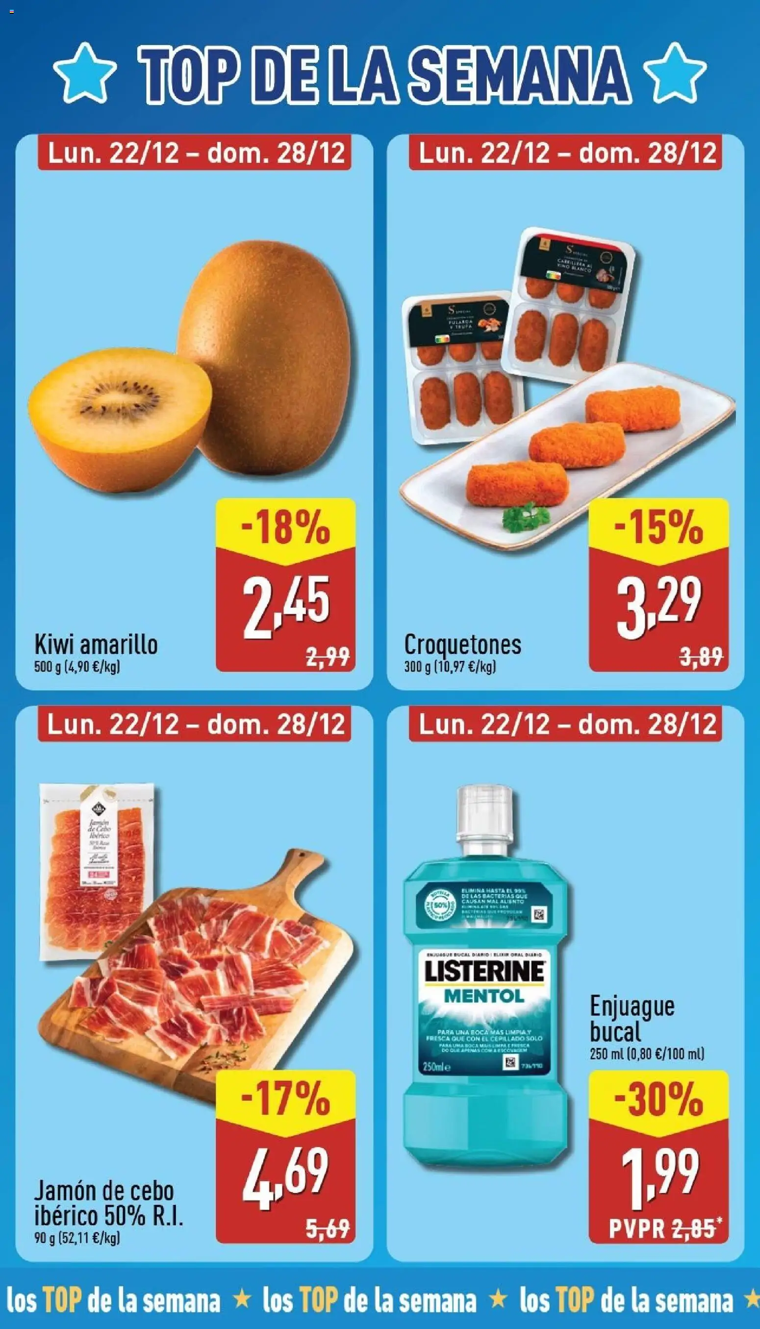 Aldi folleto Canarias │ válido desde el 22.12.2025 | Página: 2 | Productos: Enjuague bucal, Jamón, Kiwi