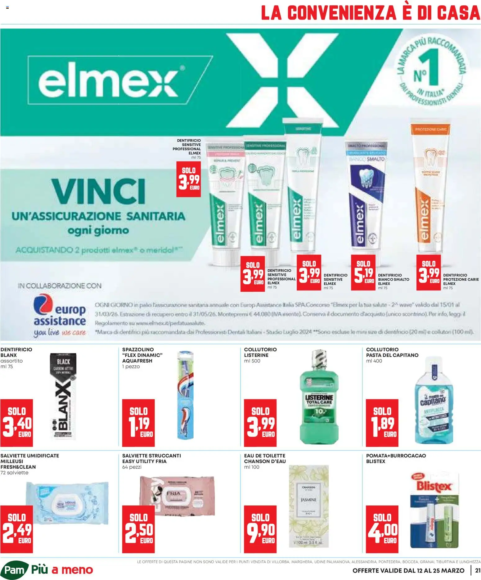 Volantino Panorama del 12.03.2026 | Pagina: 21 | Prodotti: Salviette struccanti, Dentifricio, Spazzolino, Collutorio