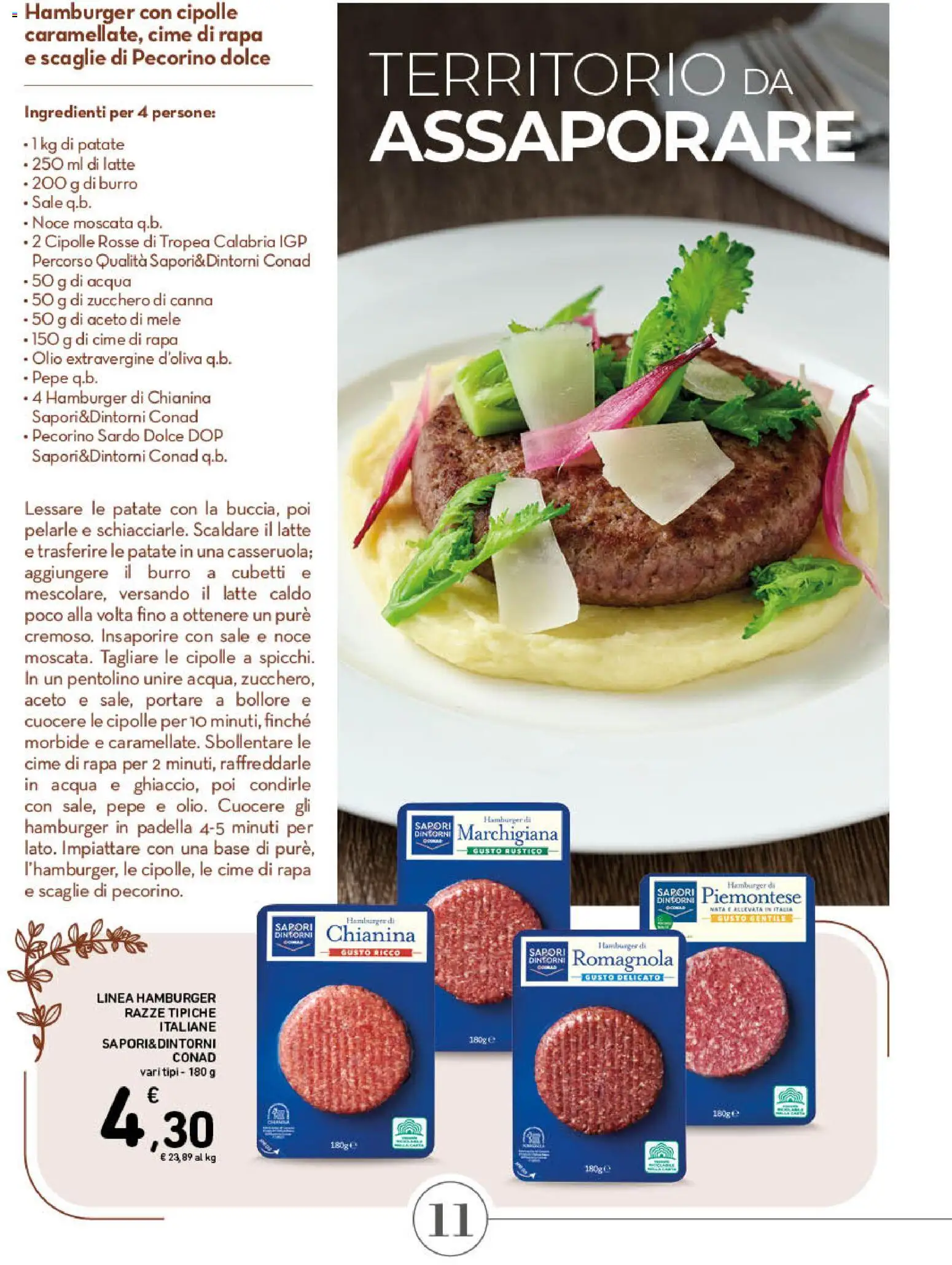 Volantino Conad del 29.01.2026 | Pagina: 11 | Prodotti: Mele, Patate, Padella, Hamburger