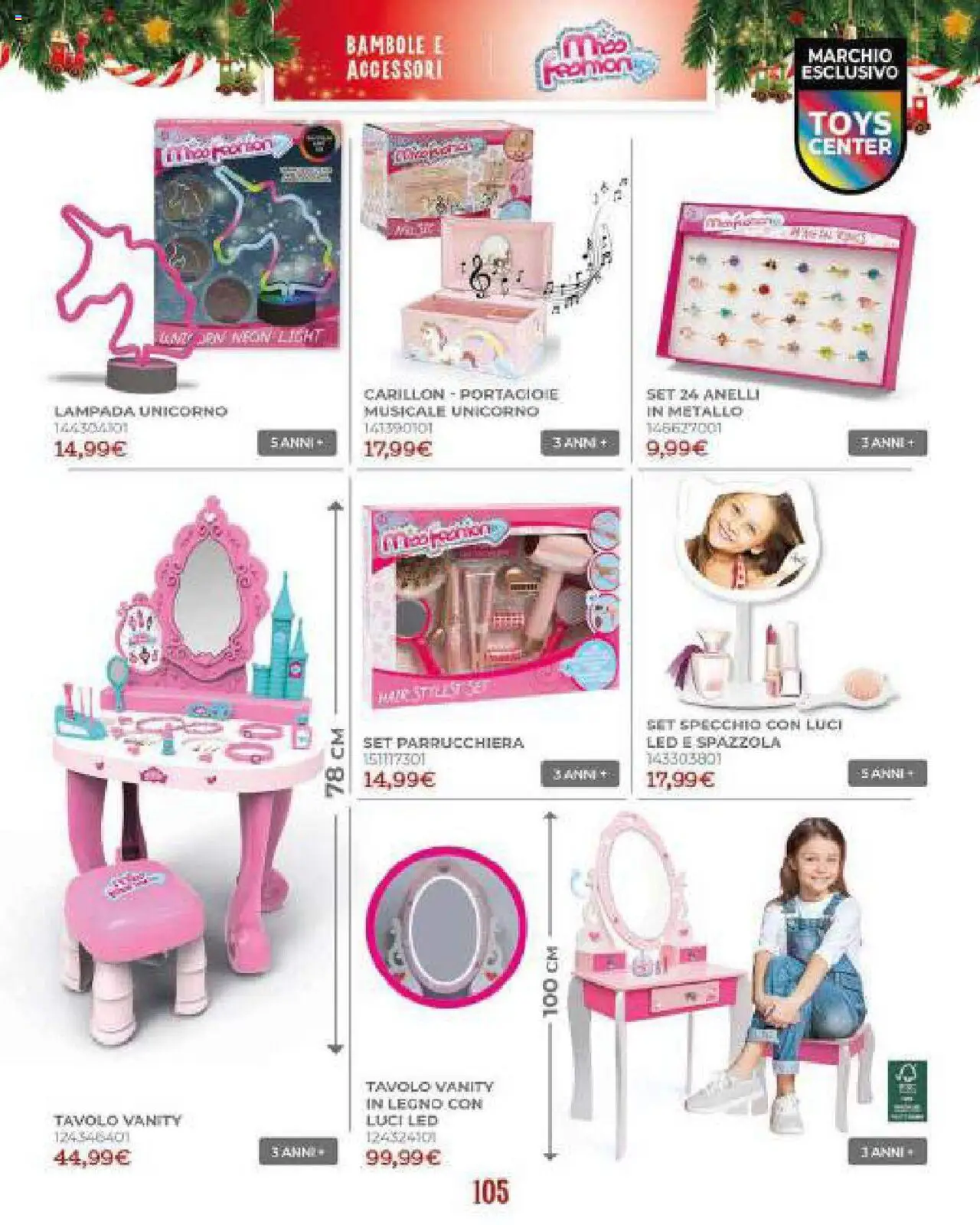 Volantino Toys Center del 19.10.2025 | Pagina: 107 | Prodotti: Spazzola, Tavolo, Specchio, Lampada