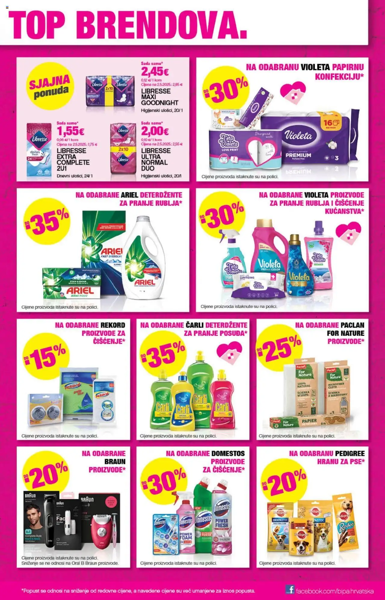 Bipa katalog | vrijedi od 18.09.2025 | Stranica: 15 | Proizvodi: Deterdžent za pranje rublja, Deterdžent za pranje posuđa, Domestos, Ariel