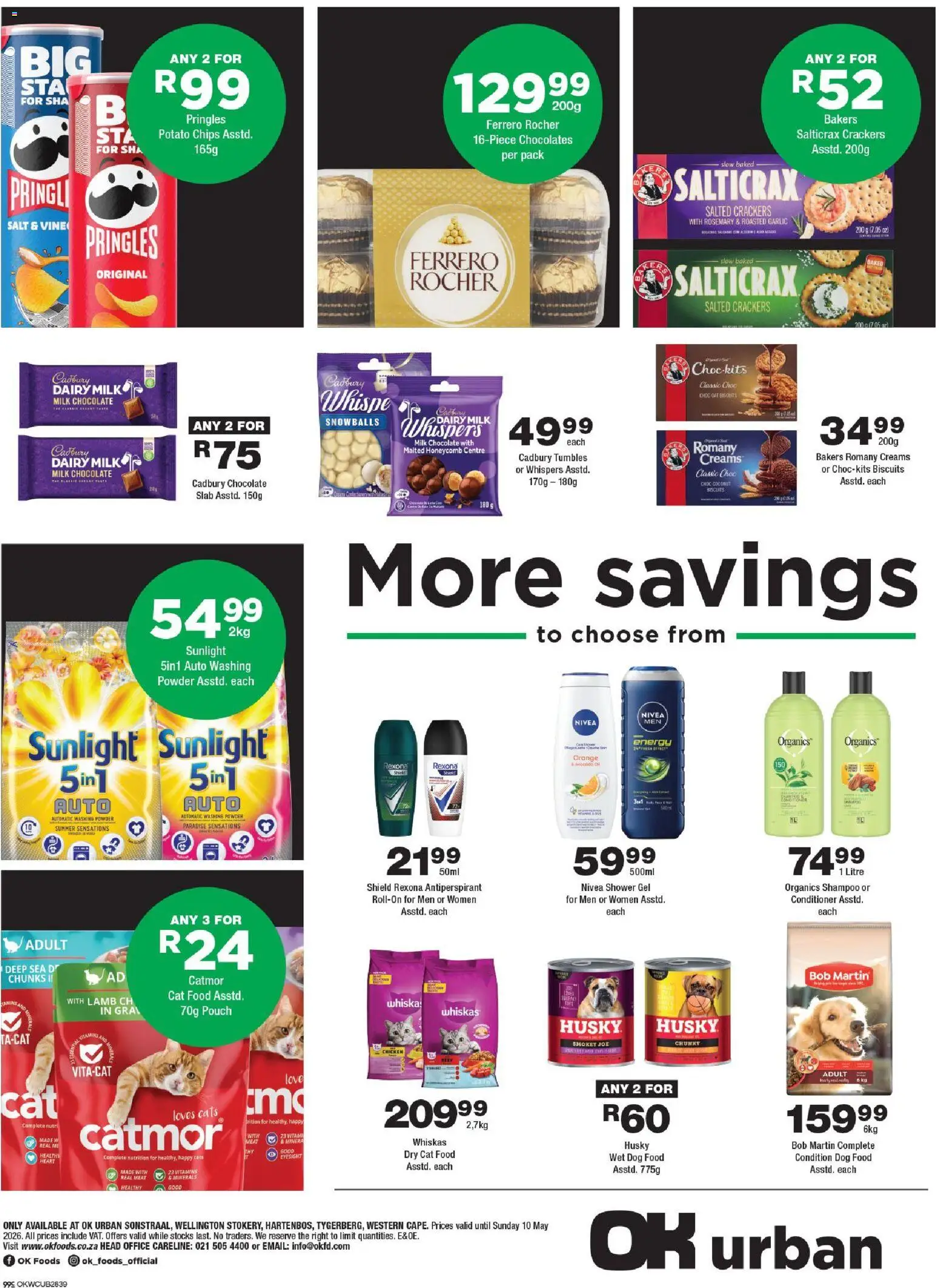 New OK Foods catalogue – valid from 24.04.2026 | Page: 4 | Products: Vitamins, Chocolate, Shampoo, Cat food