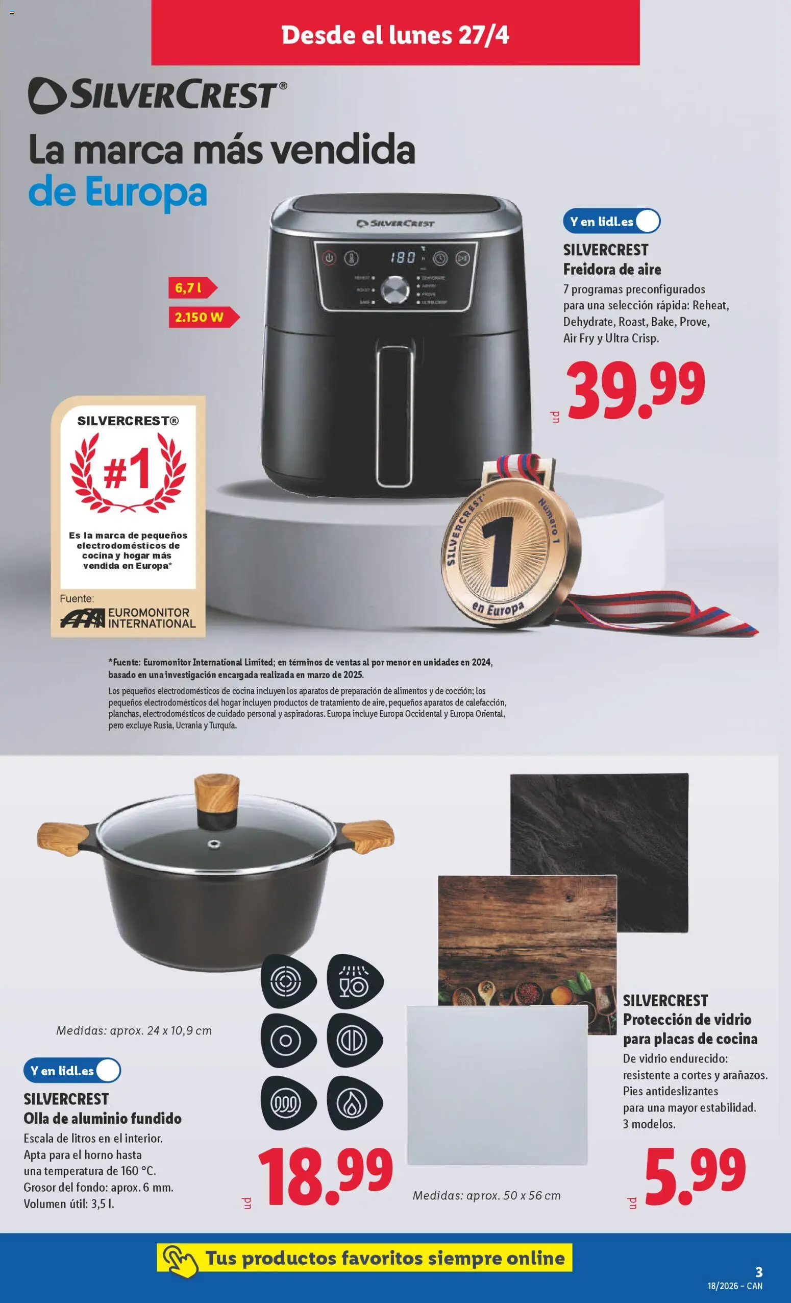 Lidl folleto de bazar │ válido desde el 27.04.2026 | Página: 7 | Productos: El horno, Cocina, Freidora, Κούβα