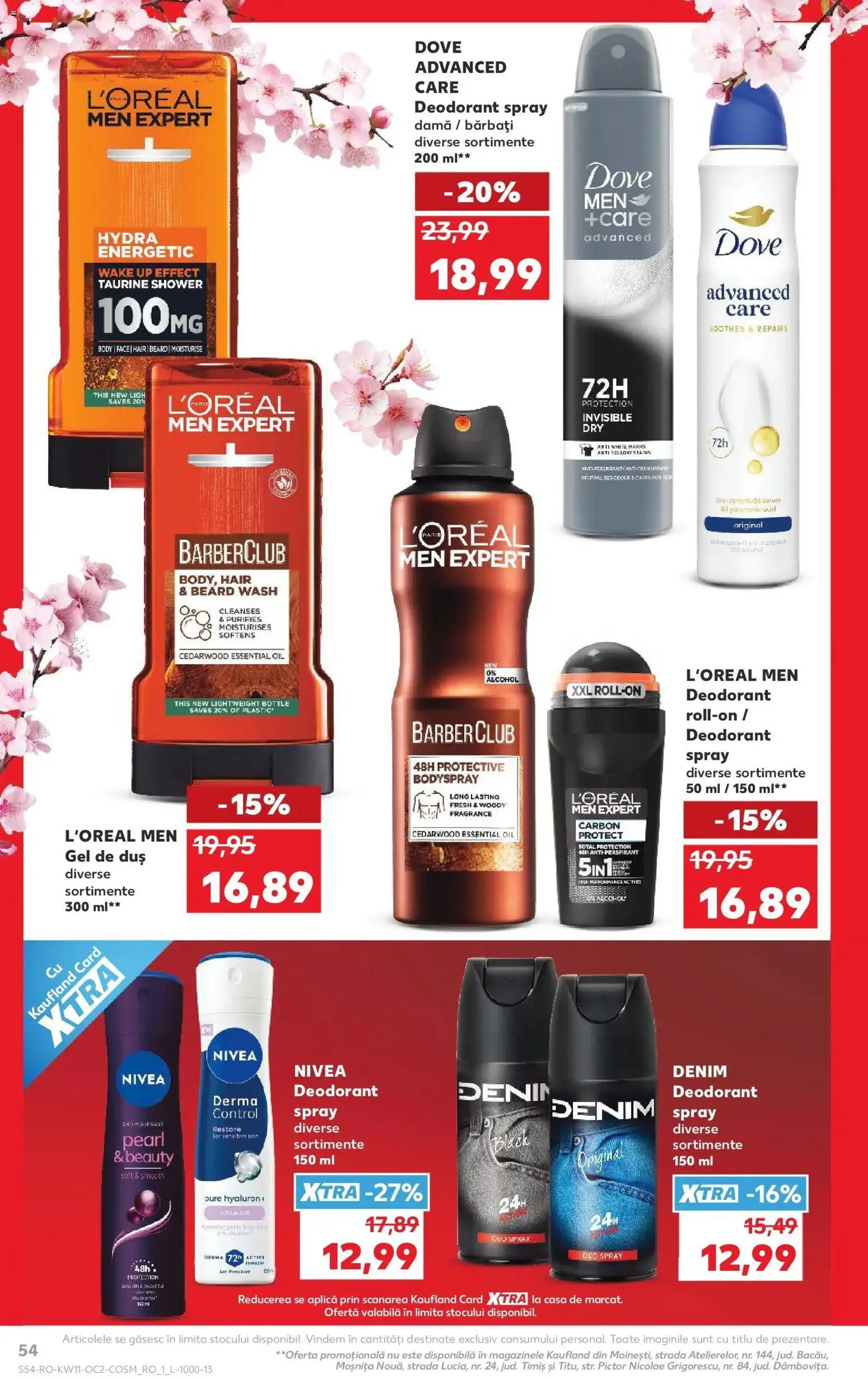 Noul catalog Kaufland – valabil de la 11.03.2026 | Pagină: 54 | Produse: Duș, Gel de duș, Deodorant, Antiperspirant