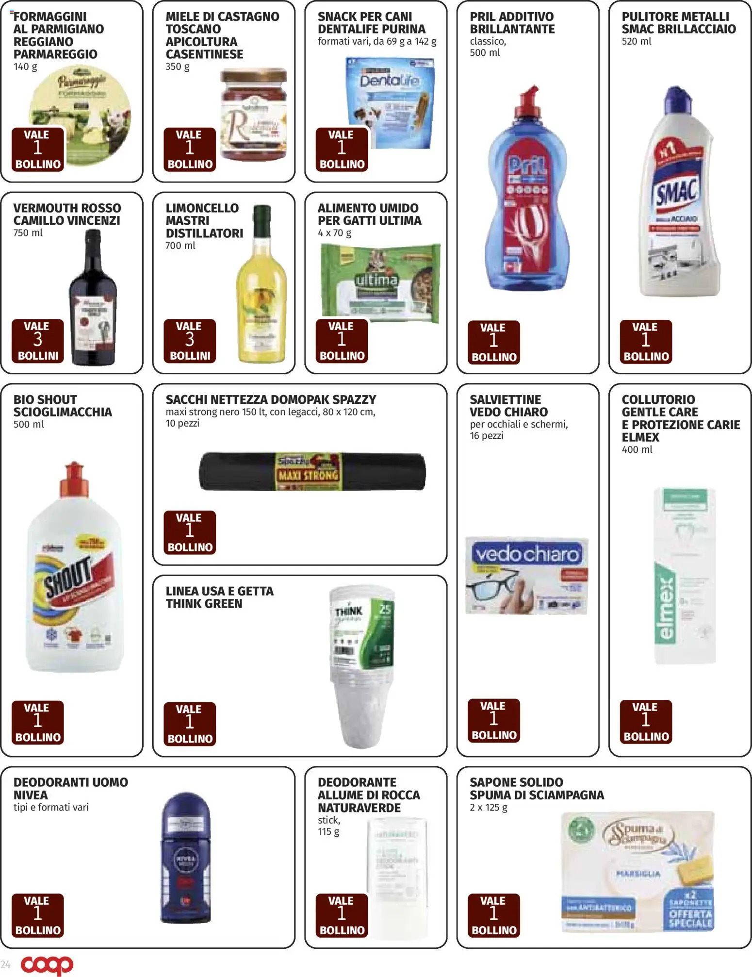 Volantino COOP del 08.01.2026 | Pagina: 24 | Prodotti: Sapone, Deodorante, Occhiali, Parmigiano