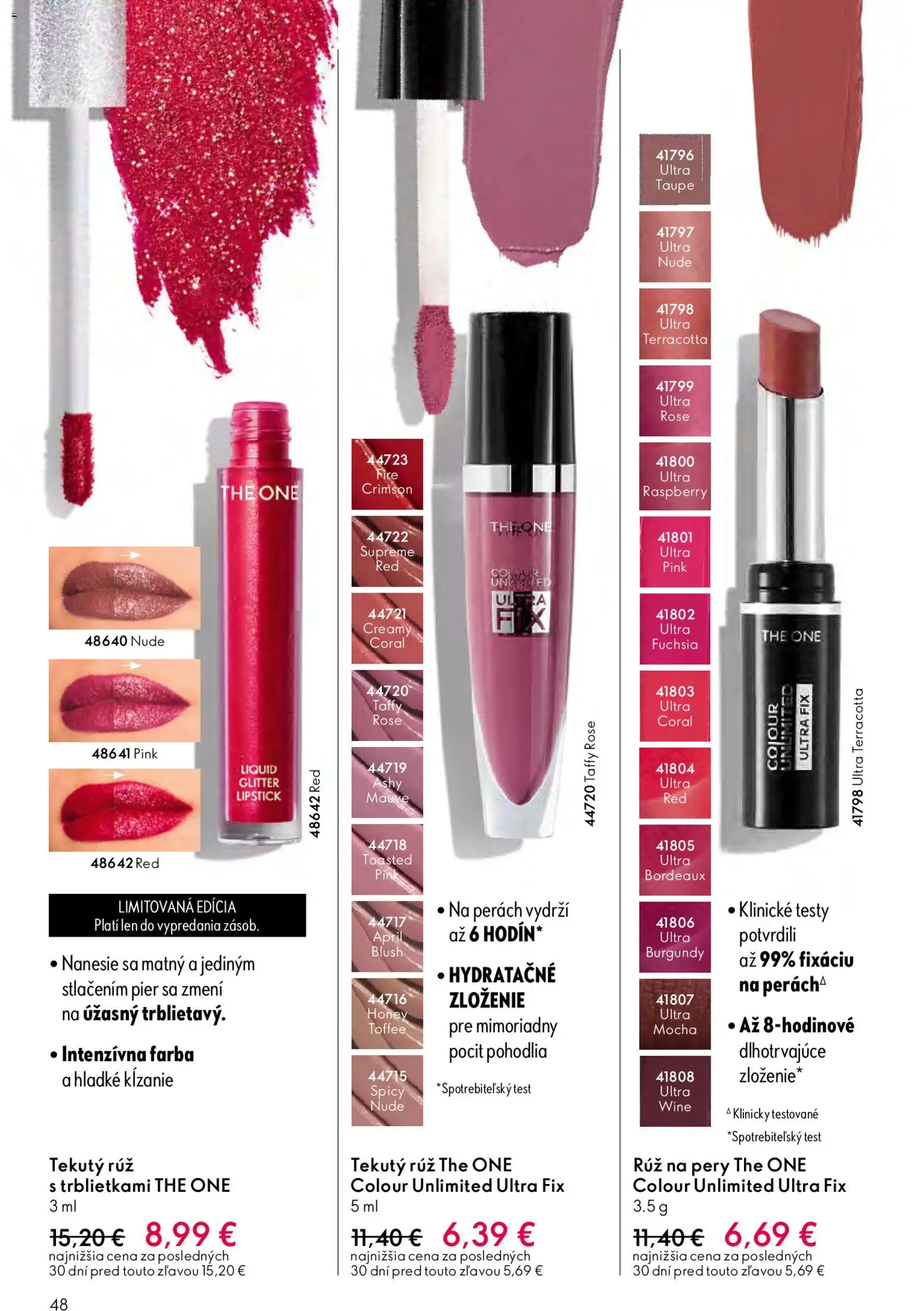 Nové Oriflame akcie – leták je platný od 15.04.2026 | Strana: 48 | Produkty: Rúž na pery