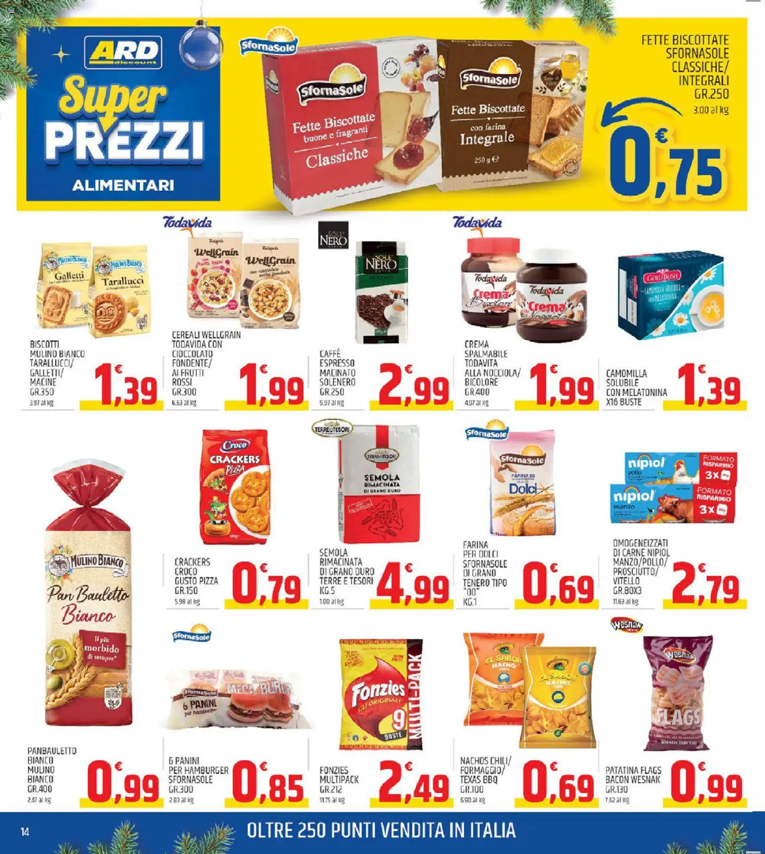 Volantino ARD Discount del 01.12.2025 | Pagina: 14 | Prodotti: Pizza, Pollo, Crackers, Vitello
