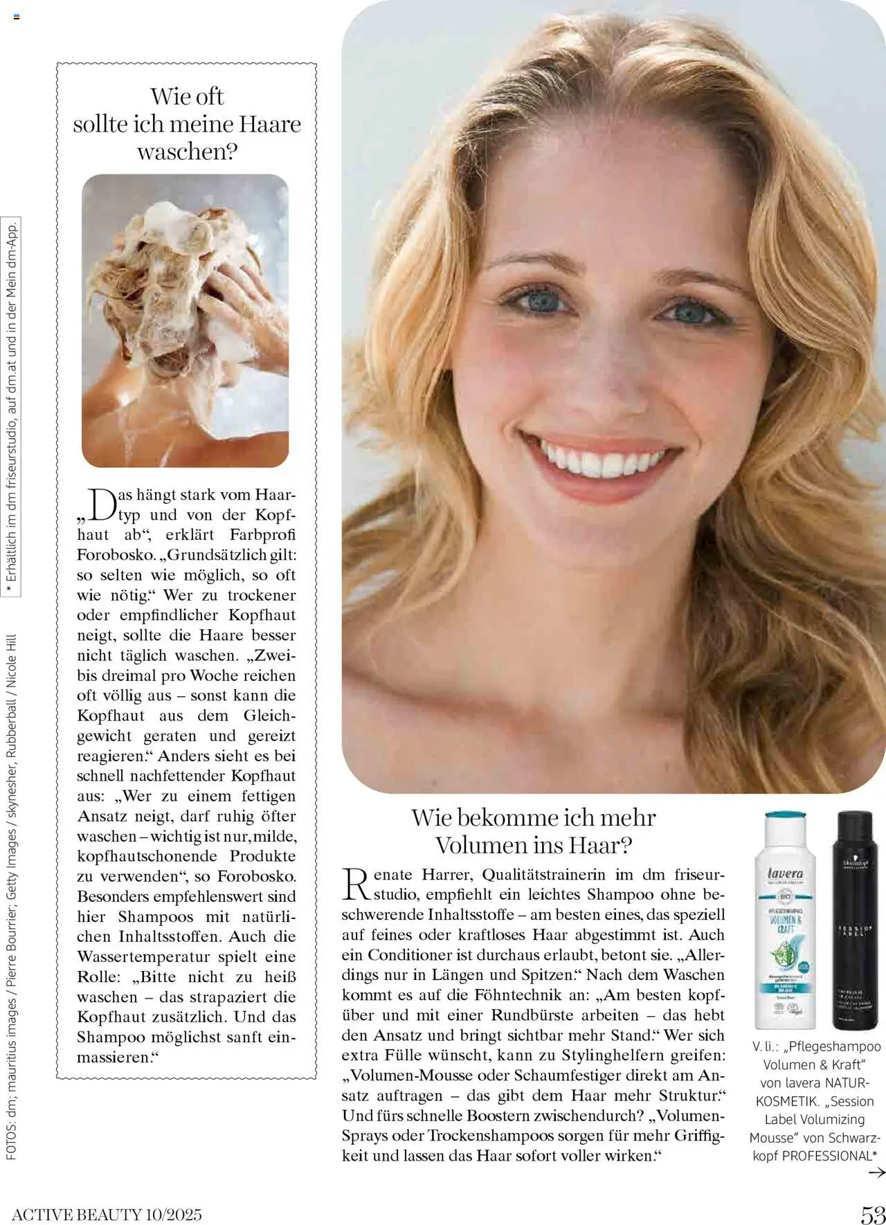 dm drogerie markt Active Beauty Magazin 10/2025 gültig ab 01.10.2025 | Seite: 53 | Produkte: Gewicht, Shampoo