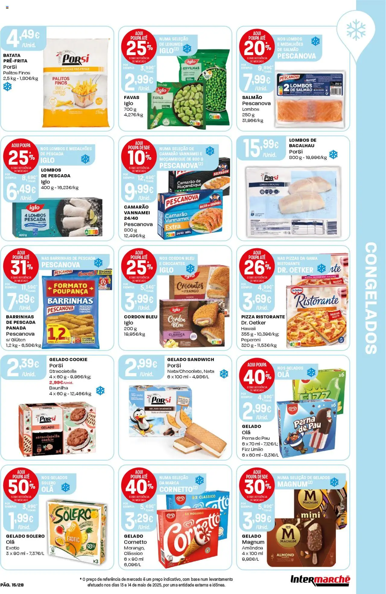 Intermarché folheto │ válido de 19.06.2025 | Página: 15 | Produtos: Bacalhau, Pescada, Salmão, Chocolate
