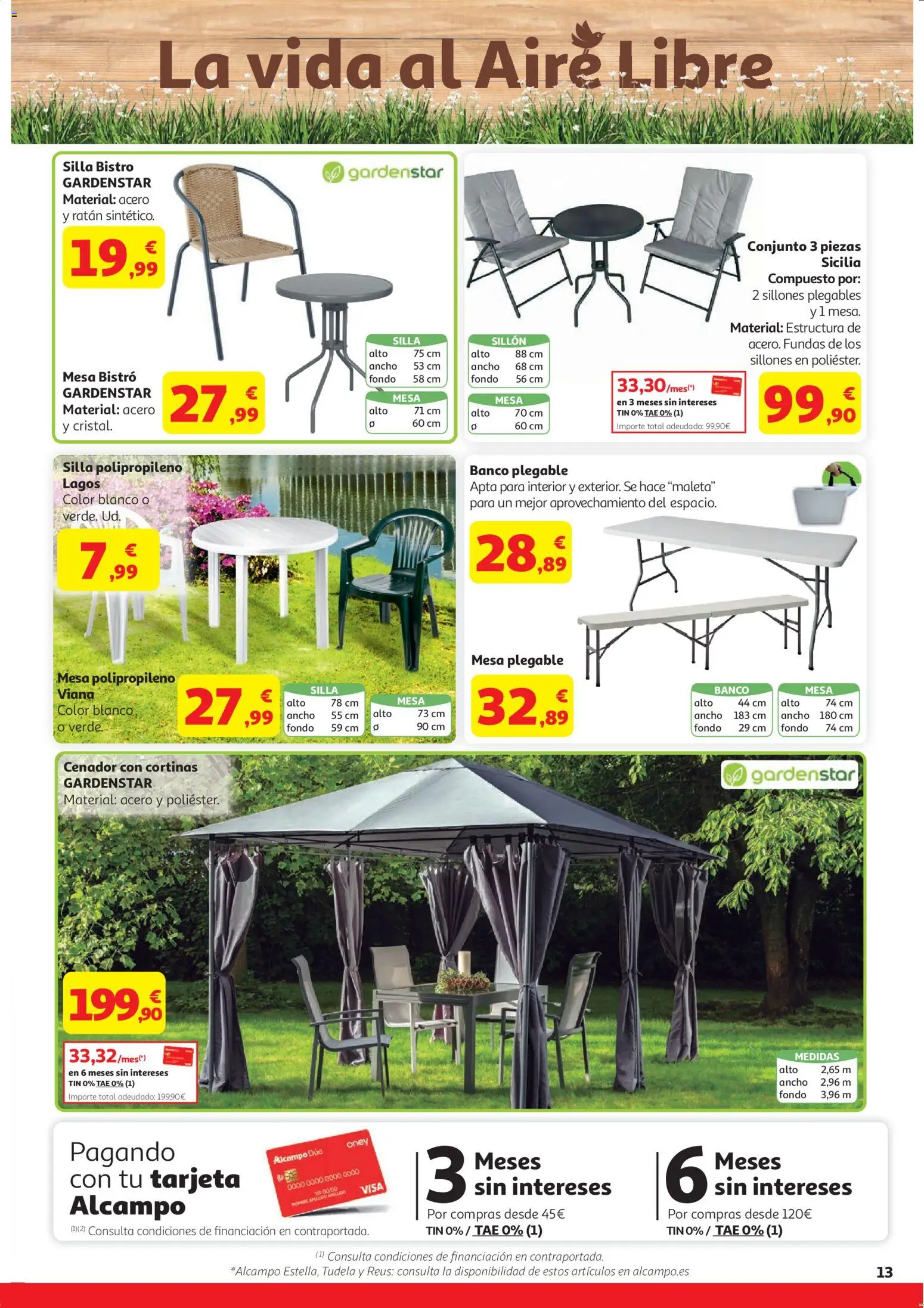 Alcampo Superstore Cat │ válido desde el 07.04.2026 | Página: 13 | Productos: Maleta, Sillón, Mesa, Silla
