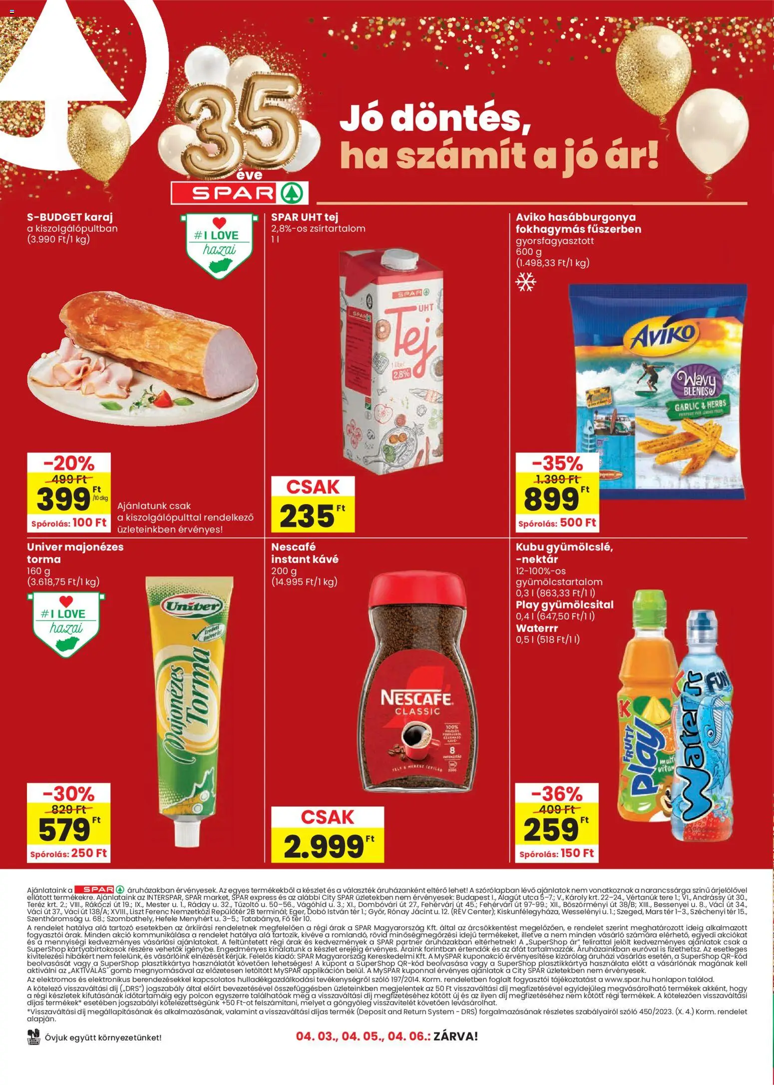 Spar akciós ujság - amely érvényes a következő dátumtól: 31.03.2026 | Oldal: 12 | Termékek: Szőlő, Gyümölcsital, Torma, Hasábburgonya