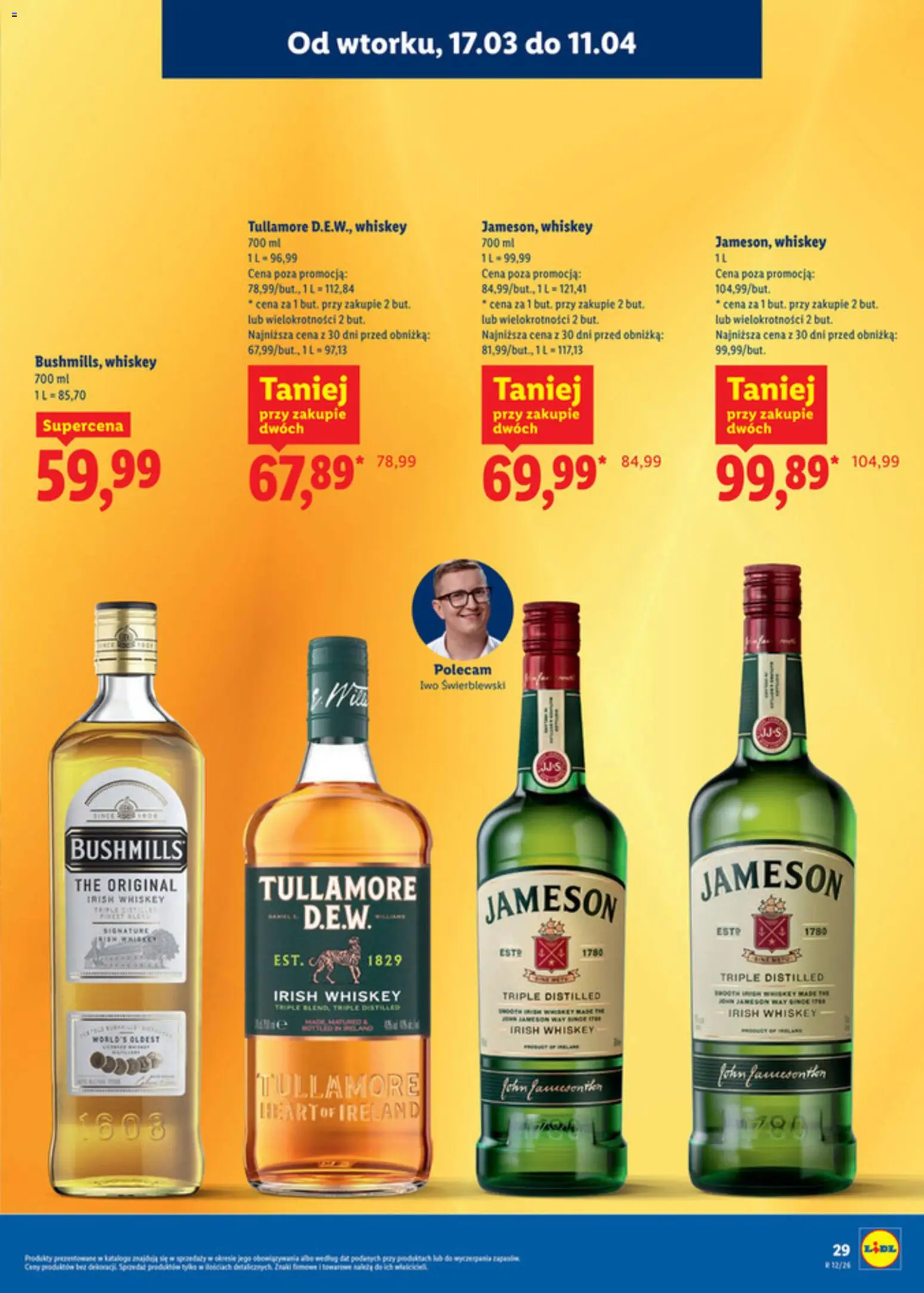 Lidl Katalog alkoholi mocnych i win od 17.03.2026 | Strona: 30 | Produkty: Jameson