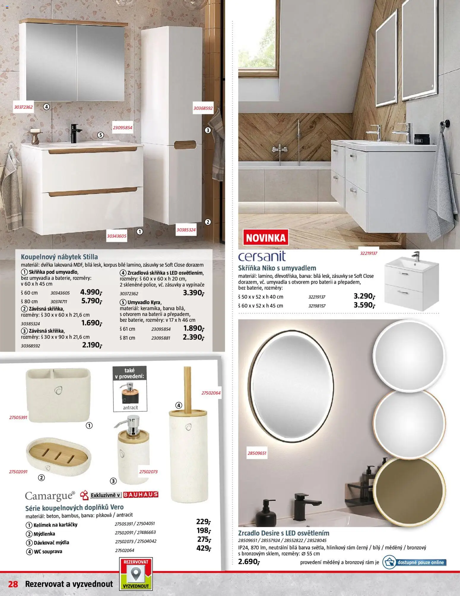 Bauhaus leták od 05.12.2025 | Strana: 28 | Produkty: Dávkovač, Umyvadlo, Wc, LED