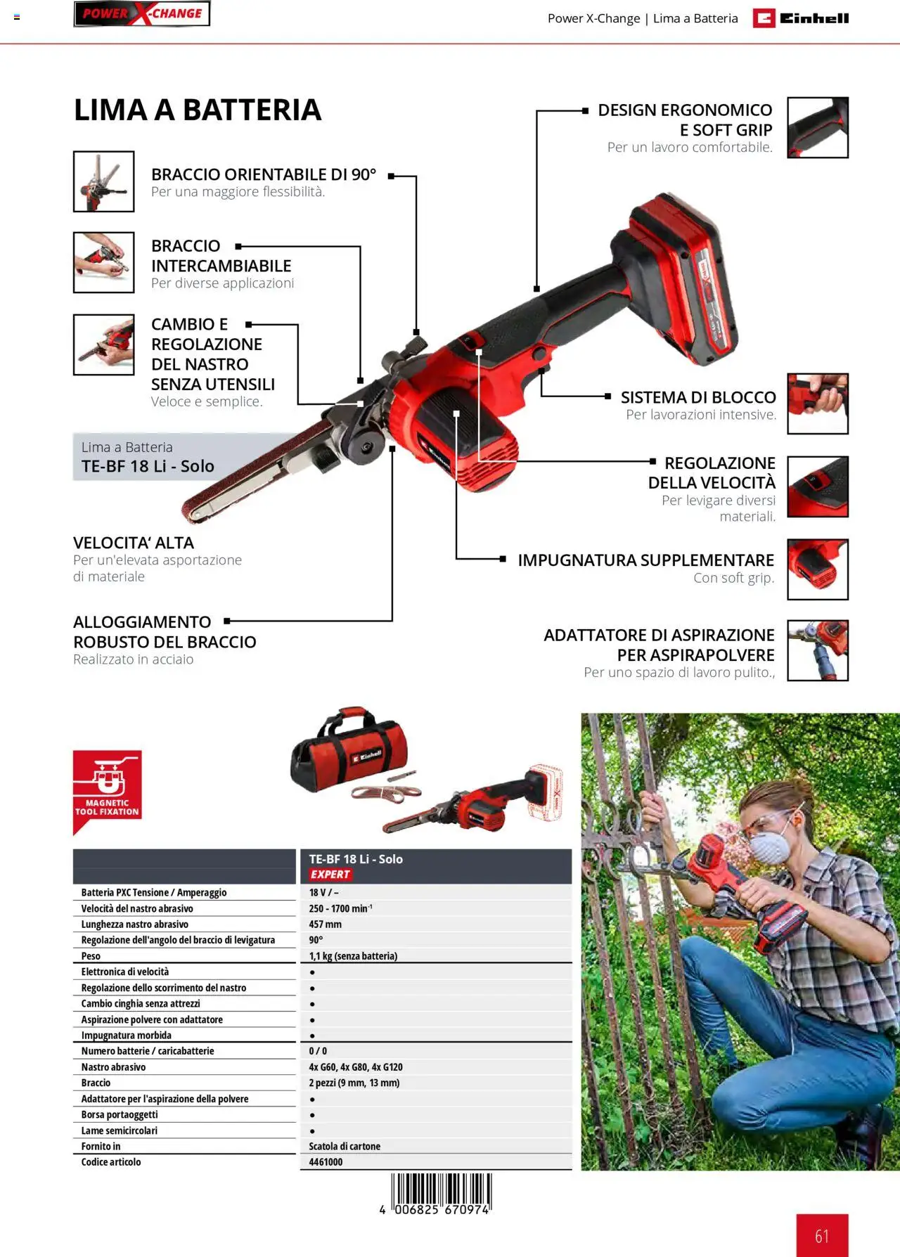 Volantino Einhell del 06.02.2025 | Pagina: 61 | Prodotti: Scatola, Batteria, Batterie, Caricabatterie
