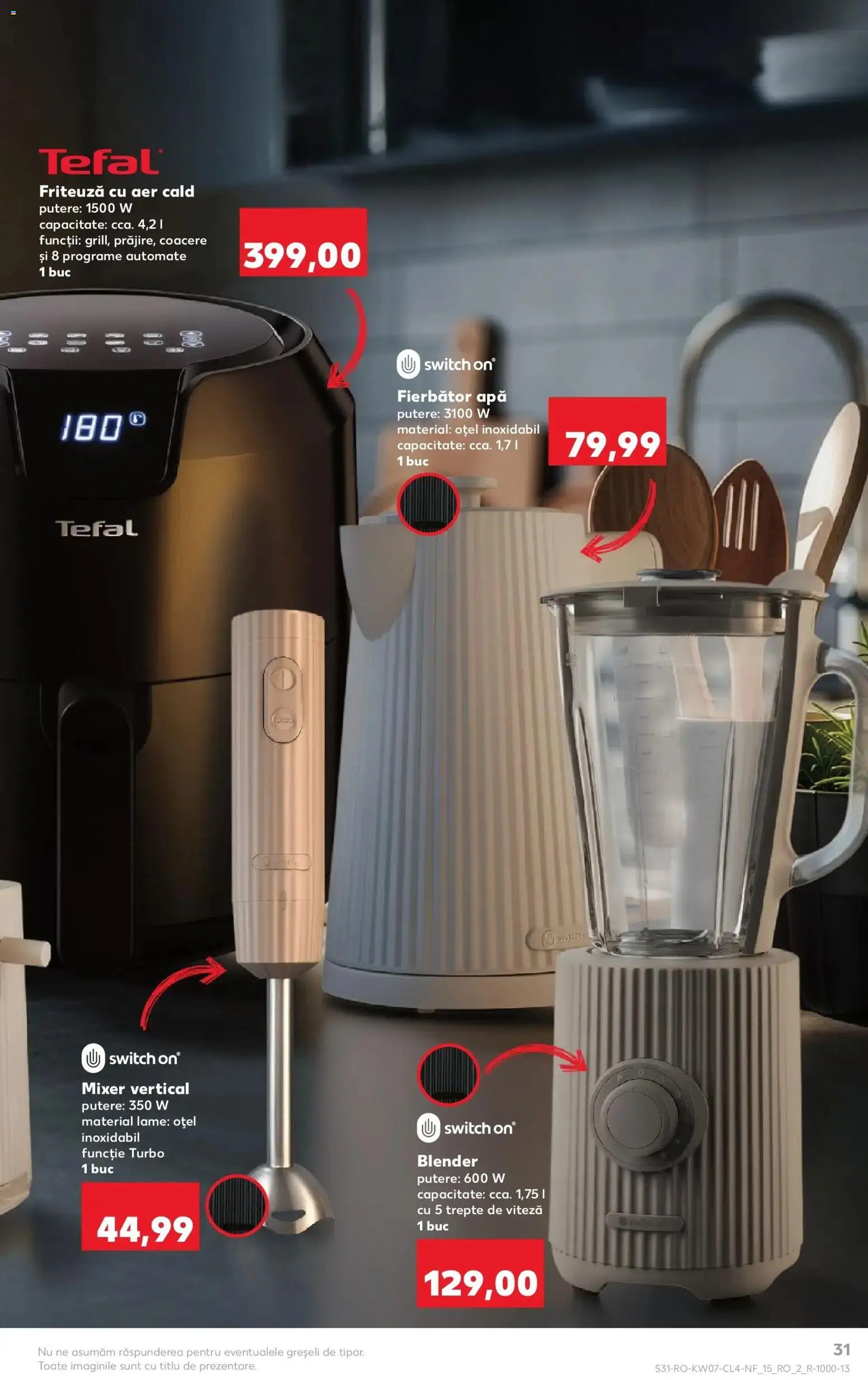 Noul catalog Kaufland – valabil de la 11.02.2026 | Pagină: 31 | Produse: Blender, Mixer, Friteuză, Apă