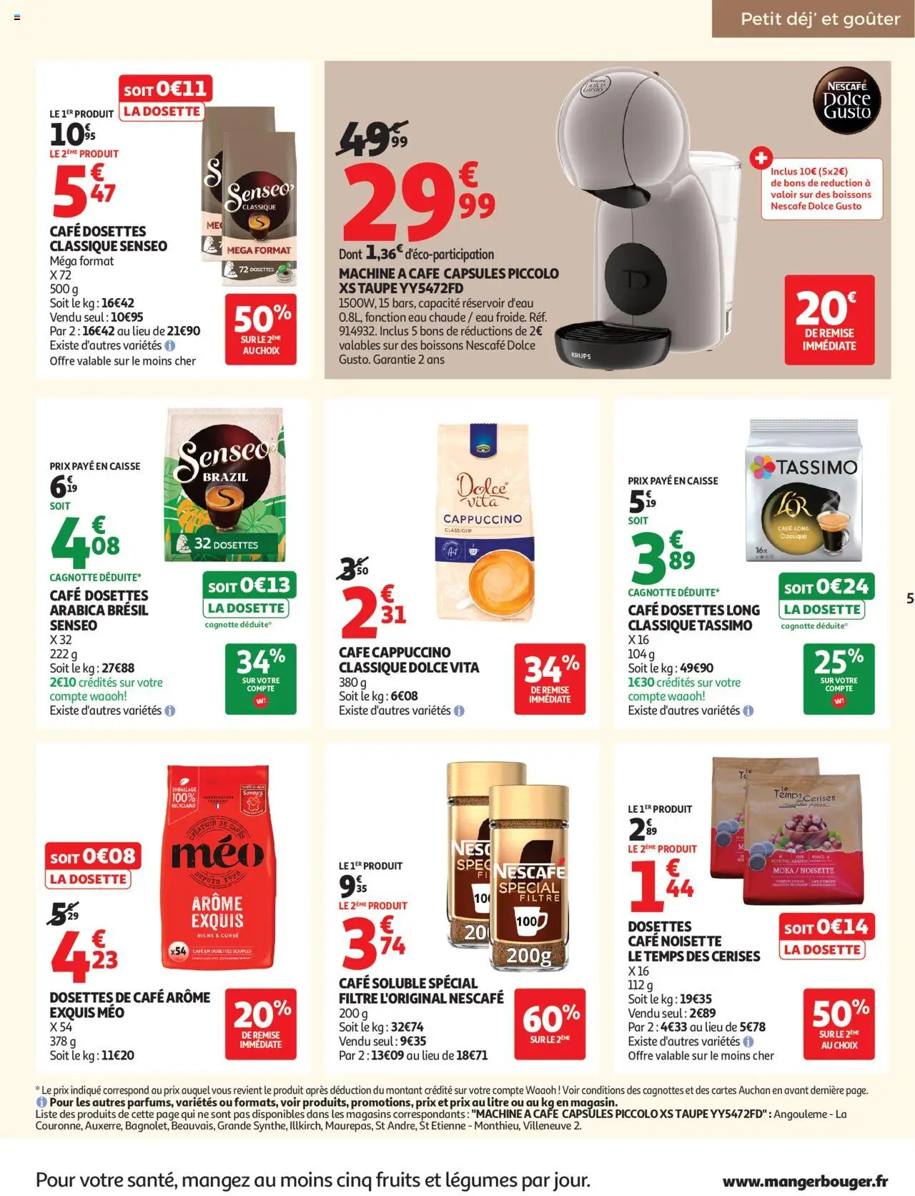 {H1} | Page: 5 | Produits: Noisette, Cerises, Machine à café, Café soluble