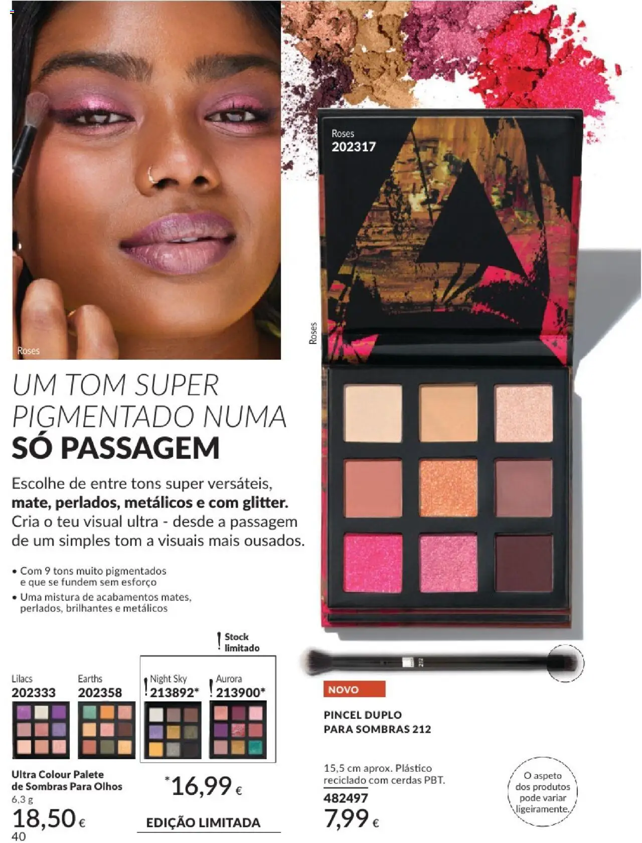 Catálogo Avon Campanha 8 │ válido de 01.08.2025 | Página: 40 | Produtos: Pincel, Sombras