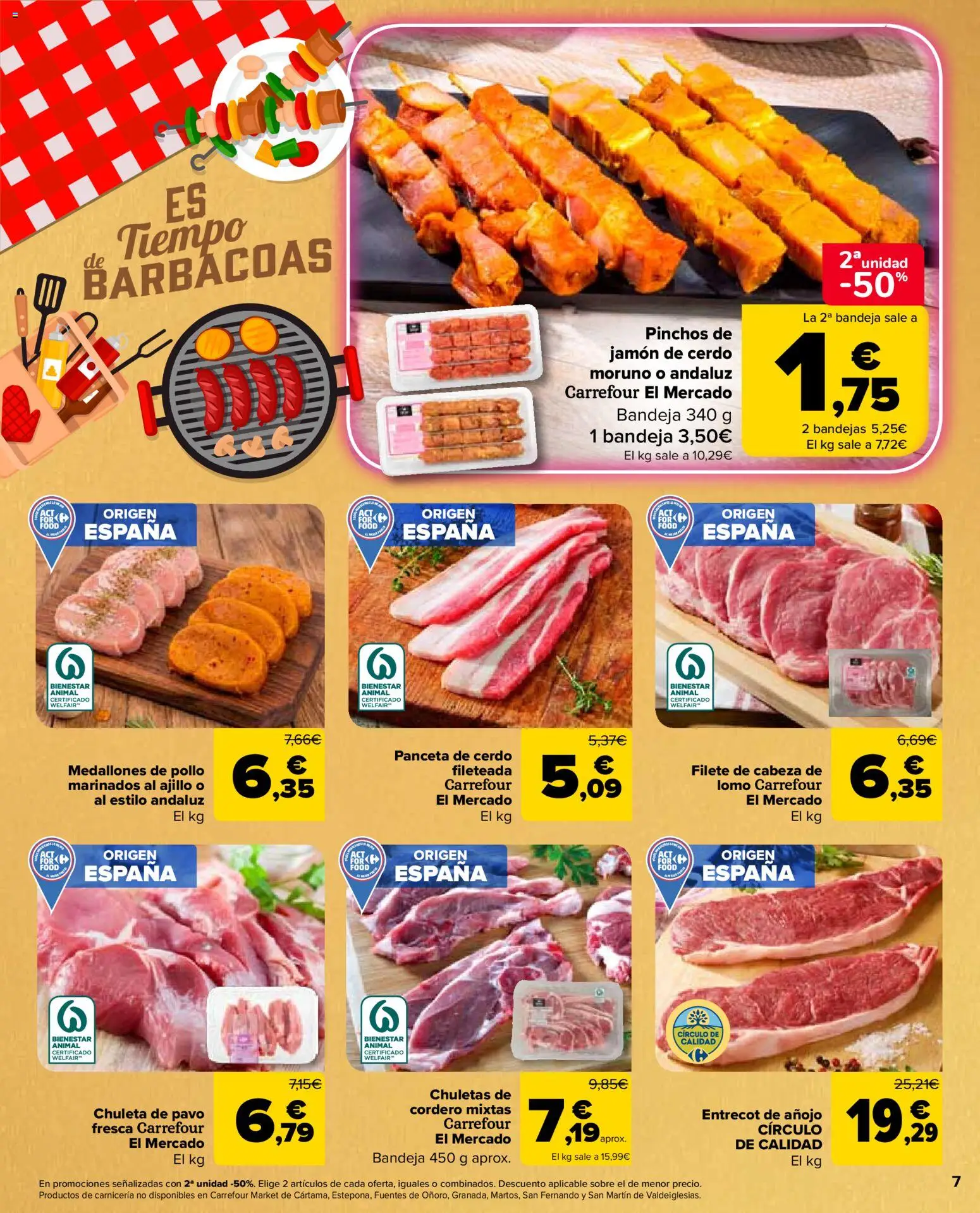 Carrefour Market folleto │ válido desde el 24.03.2026 | Página: 7 | Productos: Jamón, Cerdo, Φίλτρο καφέ, Bandeja