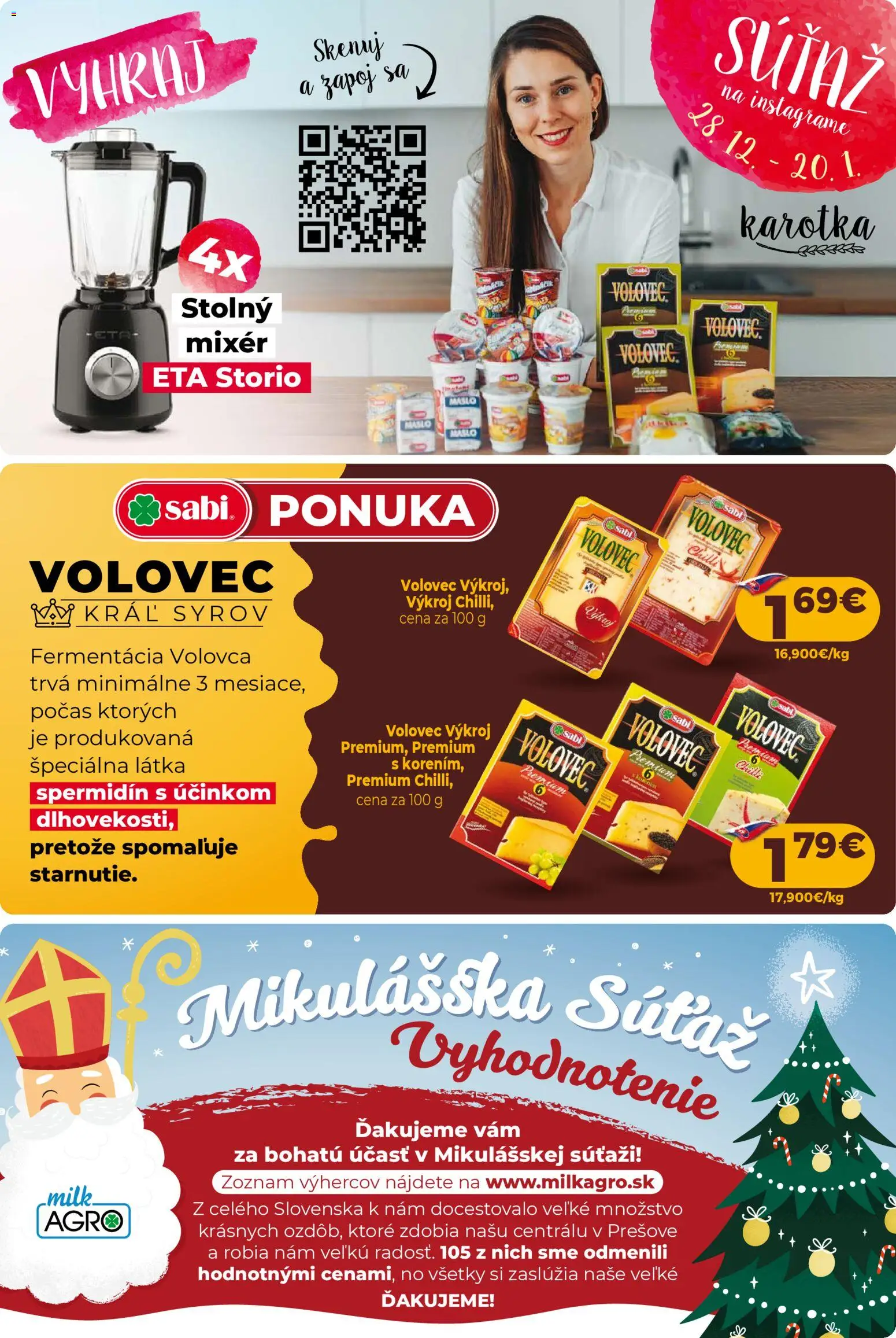 Nové Milk Agro akcie – leták je platný od 02.01.2026 | Strana: 3 | Produkty: Mixér, Maslo, Chilli