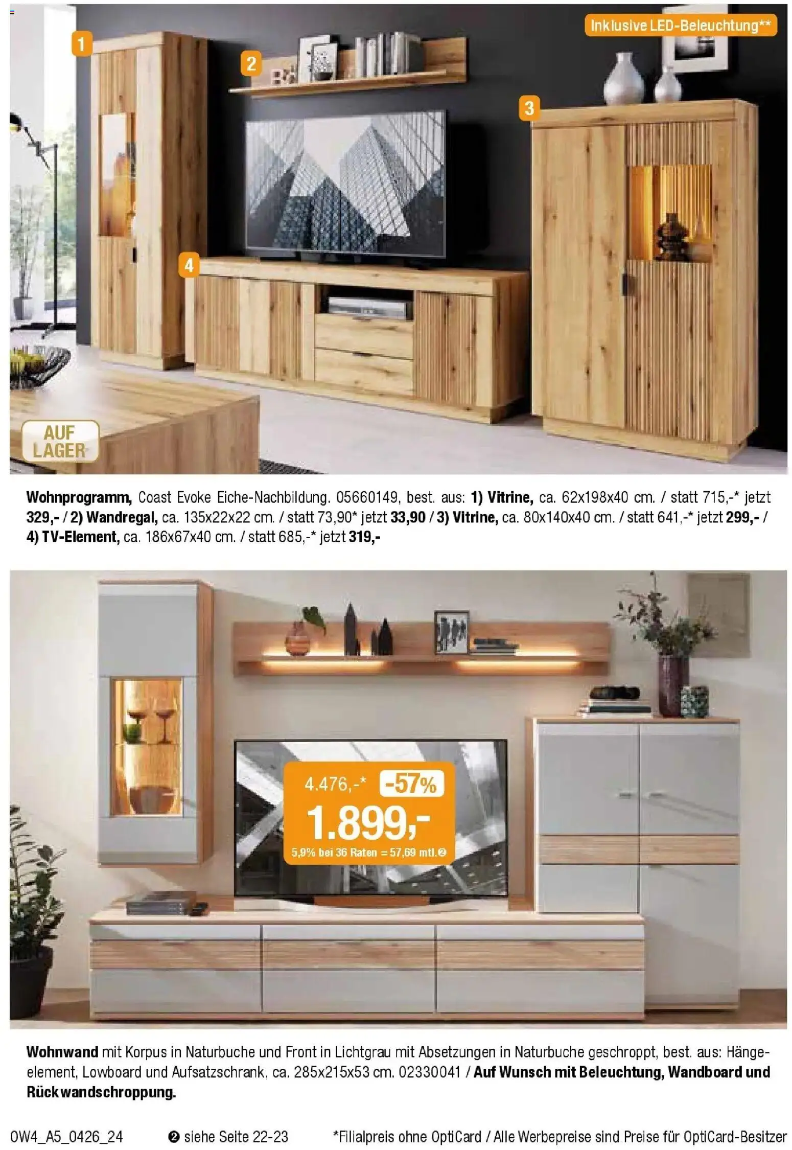 Angebote - Für Zuhause-Liebhaber – gültig ab 01.04.2026 | Seite: 24 | Produkte: Wohnwand, Lowboard, Wandboard