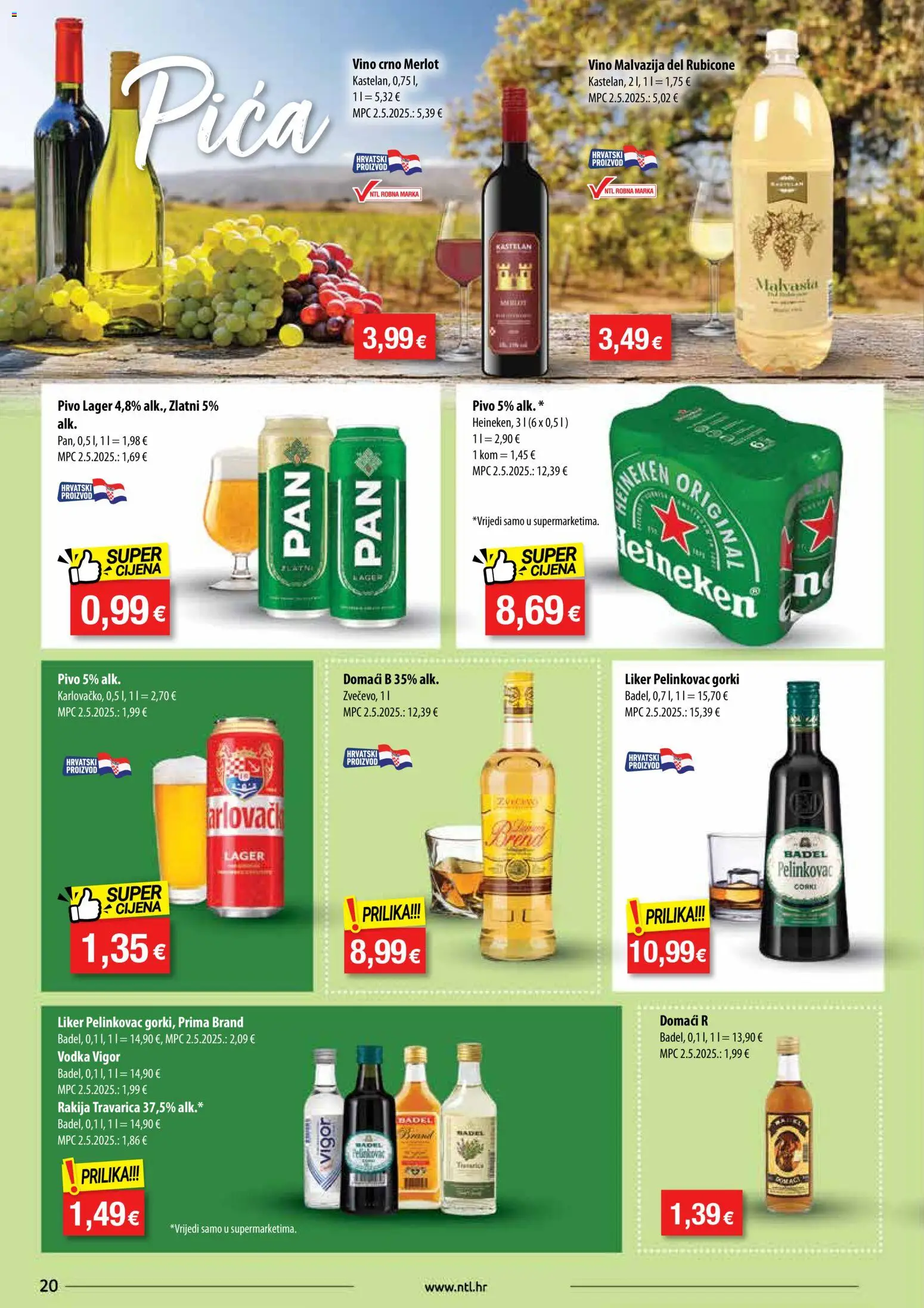 NTL katalog | vrijedi od 11.03.2026 | Stranica: 20 | Proizvodi: Vino, Liker, Rakija, Vodka