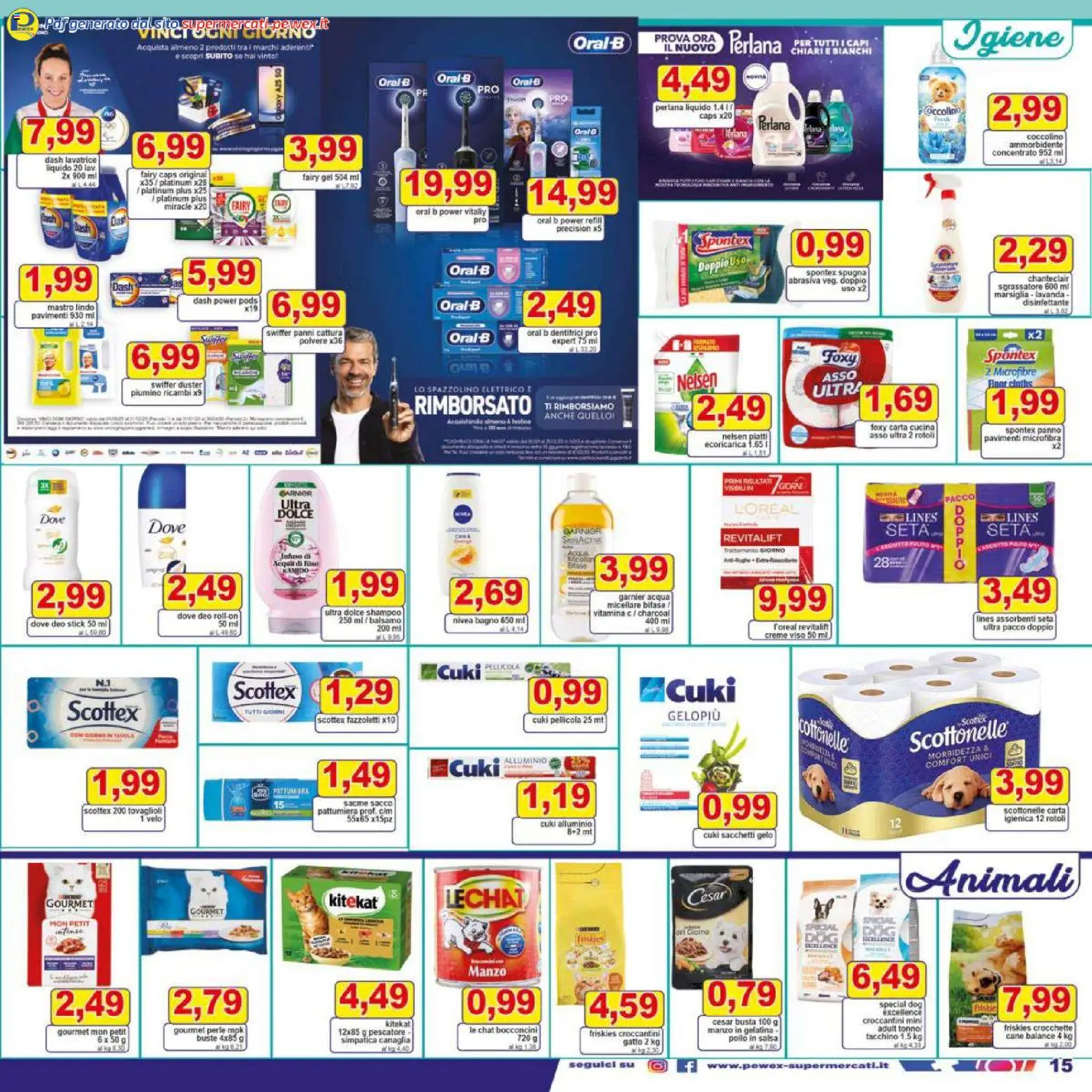 Volantino Pewex del 16.12.2025 | Pagina: 15 | Prodotti: Balsamo, Pollo, Ammorbidente, Lavatrice
