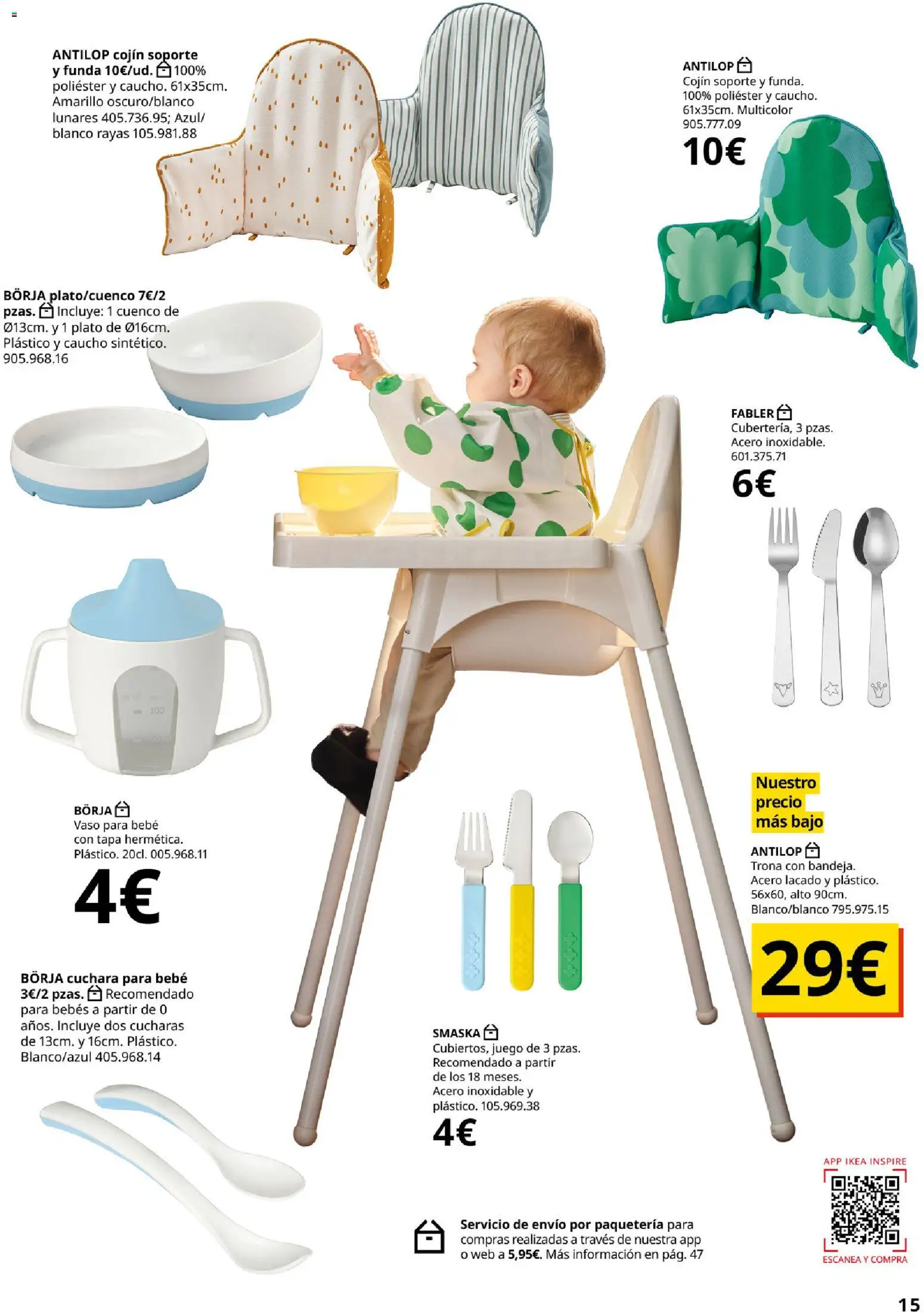 Catálogo IKEA  y los niños  │ válido desde el 06.03.2026 | Página: 15 | Productos: Funda, Cojín
