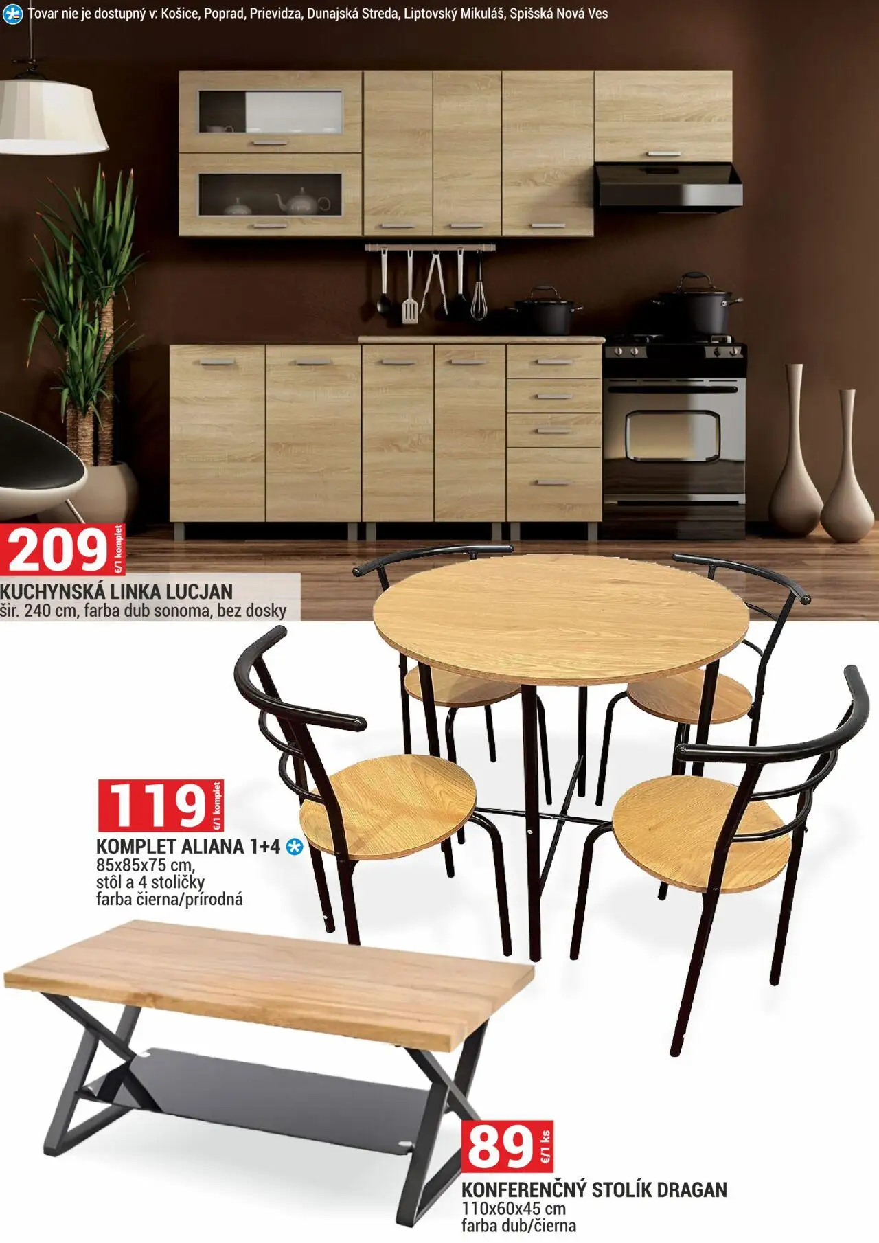 Merkury Market leták │ platný od 01.06.2025 | Strana: 6 | Produkty: Stoličky, Kuchynská linka, Stôl, Konferenčný stolík