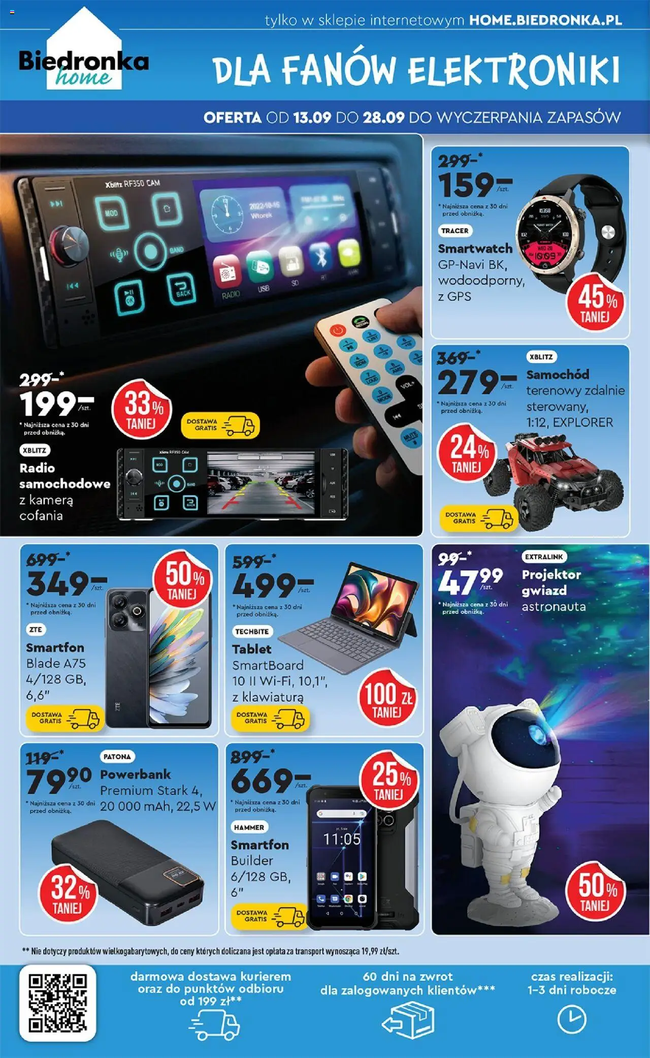 Biedronka gazetka - Home od 13.09.2025 | Strona: 2 | Produkty: Klawiatura, Radio, Smartwatch, Projektor gwiazd