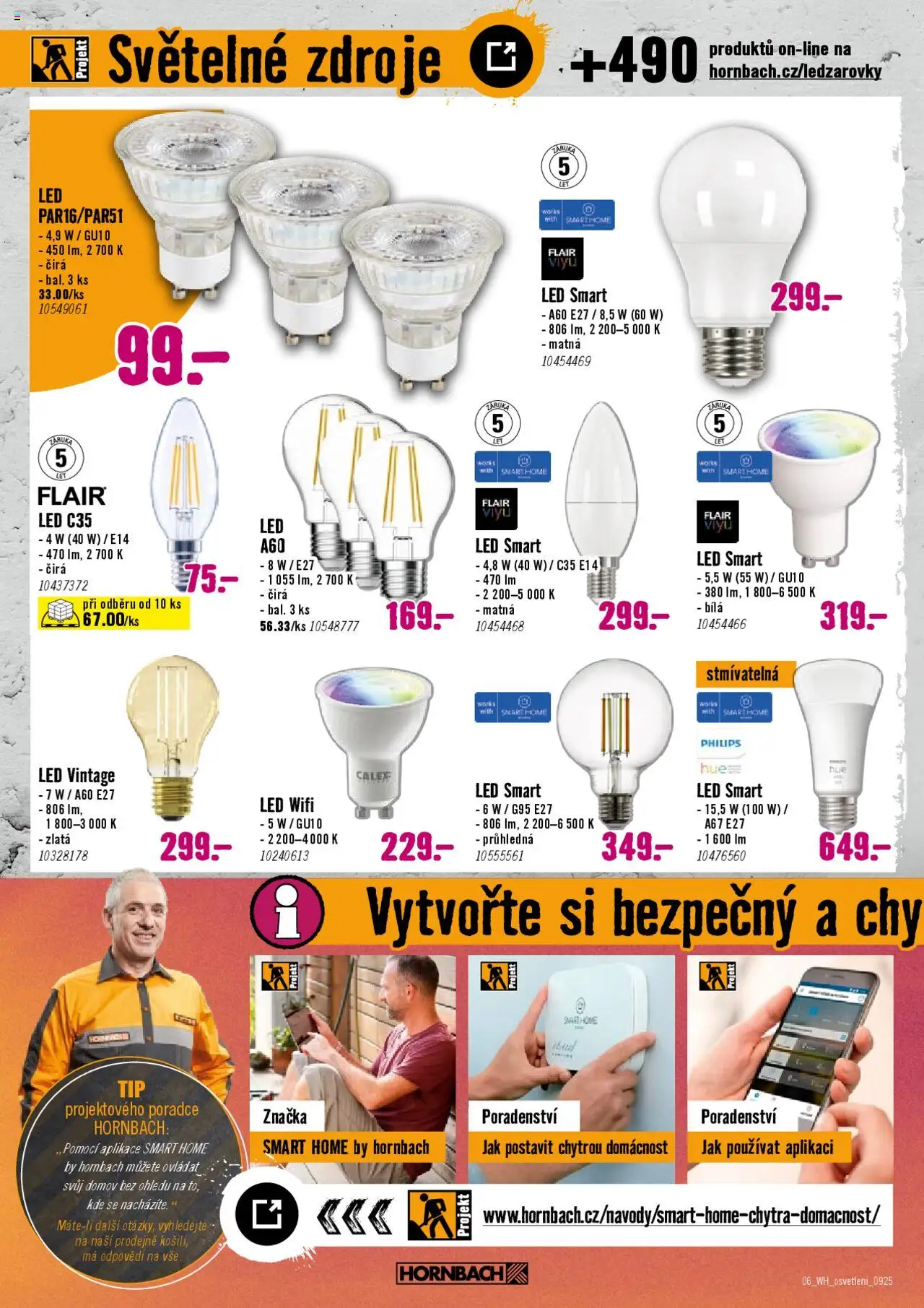 HORNBACH leták - Osvětlení od 24.09.2025 | Strana: 6 | Produkty: LED