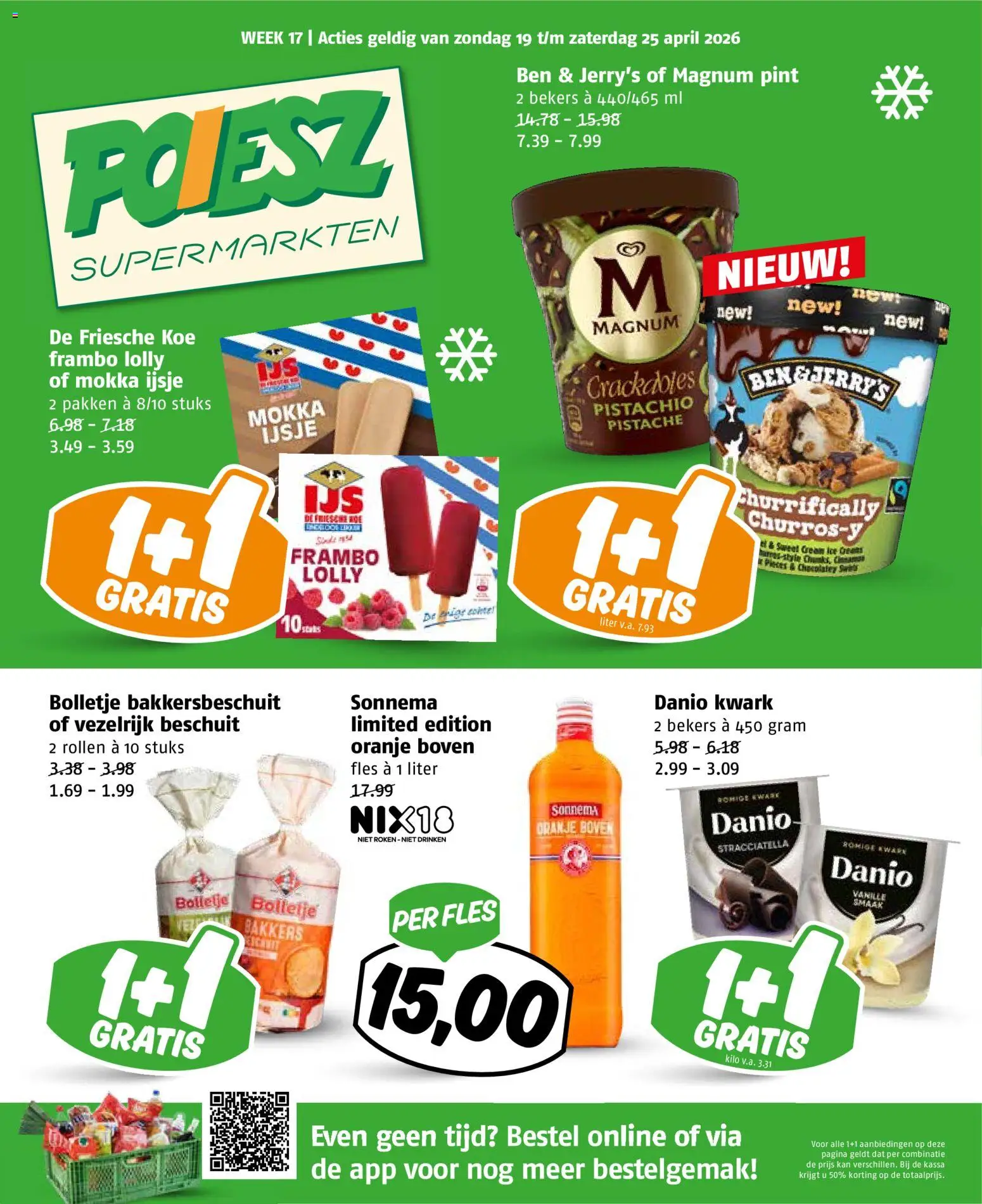 {H1} | Pagina: 1 | Producten: Kan, Fles, Kwark, Ijsje