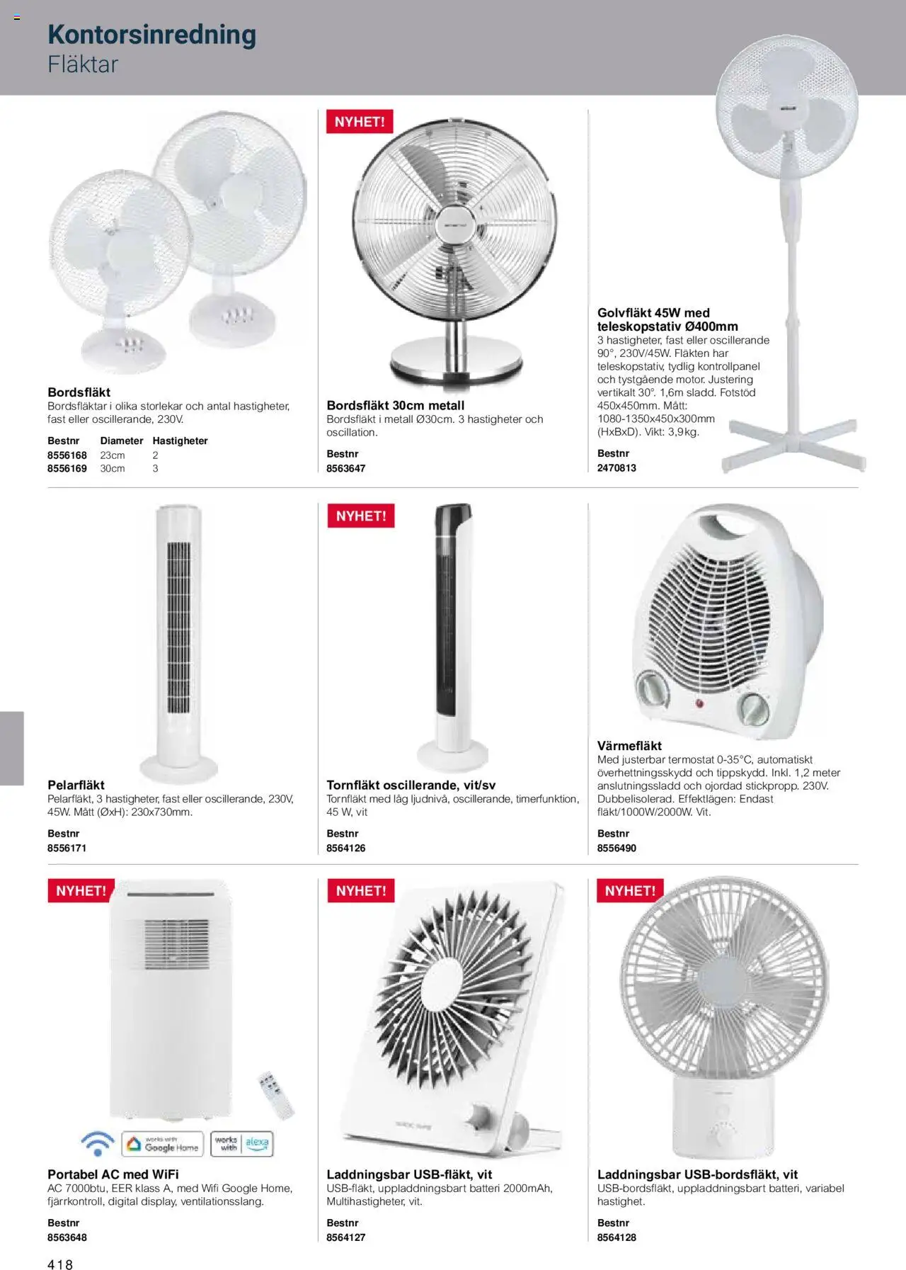 Office Depot reklamblad aktuell från 15.02.2024 | Sida: 420 | Produkter: Batteri, Bordsfläkt, Pelarfläkt, Wifi