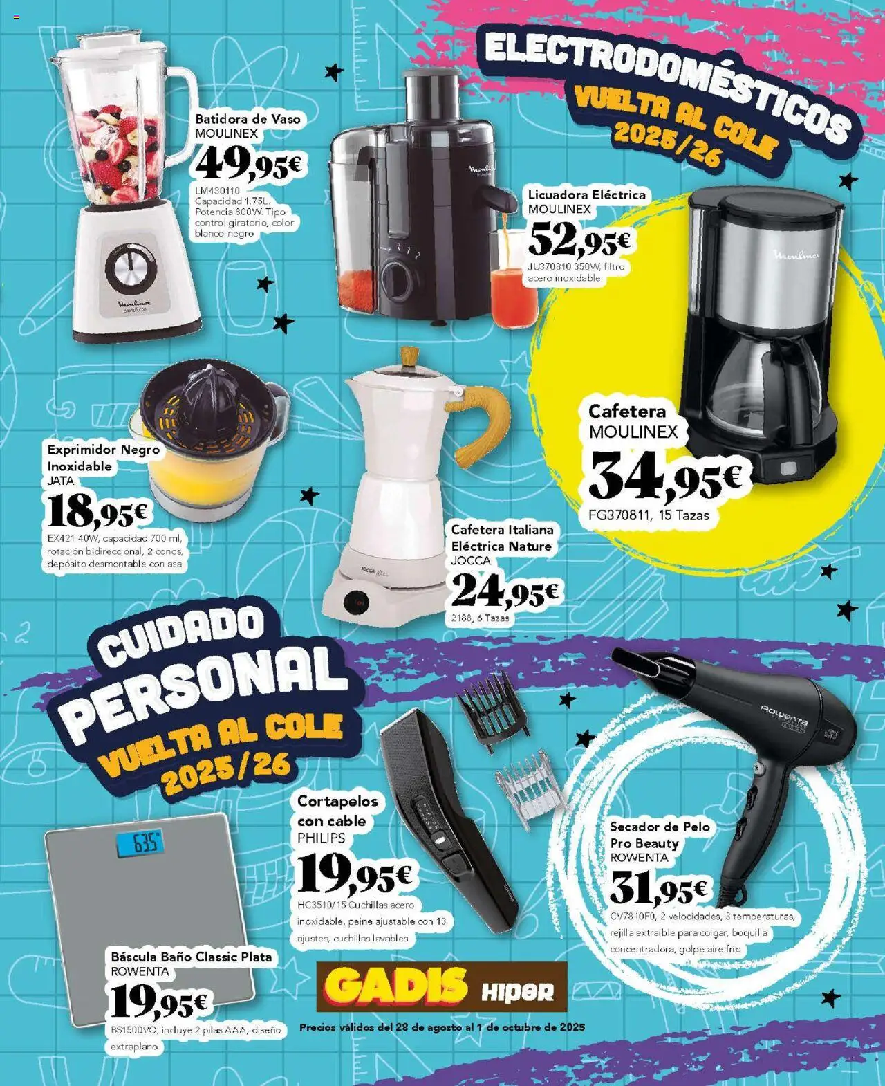 Gadis folleto │ válido desde el 28.08.2025 | Página: 23 | Productos: Χυλοπίτες στιγμής, Cable, Cafetera, Batidora