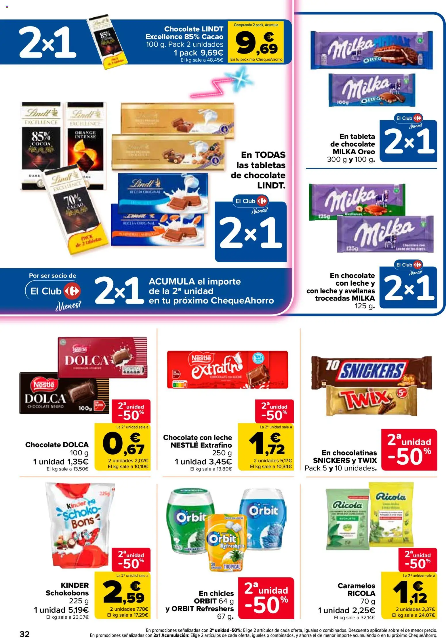 Carrefour folleto │ válido desde el 24.03.2026 | Página: 32 | Productos: Chocolatinas, Leche, Κεραία, Tableta