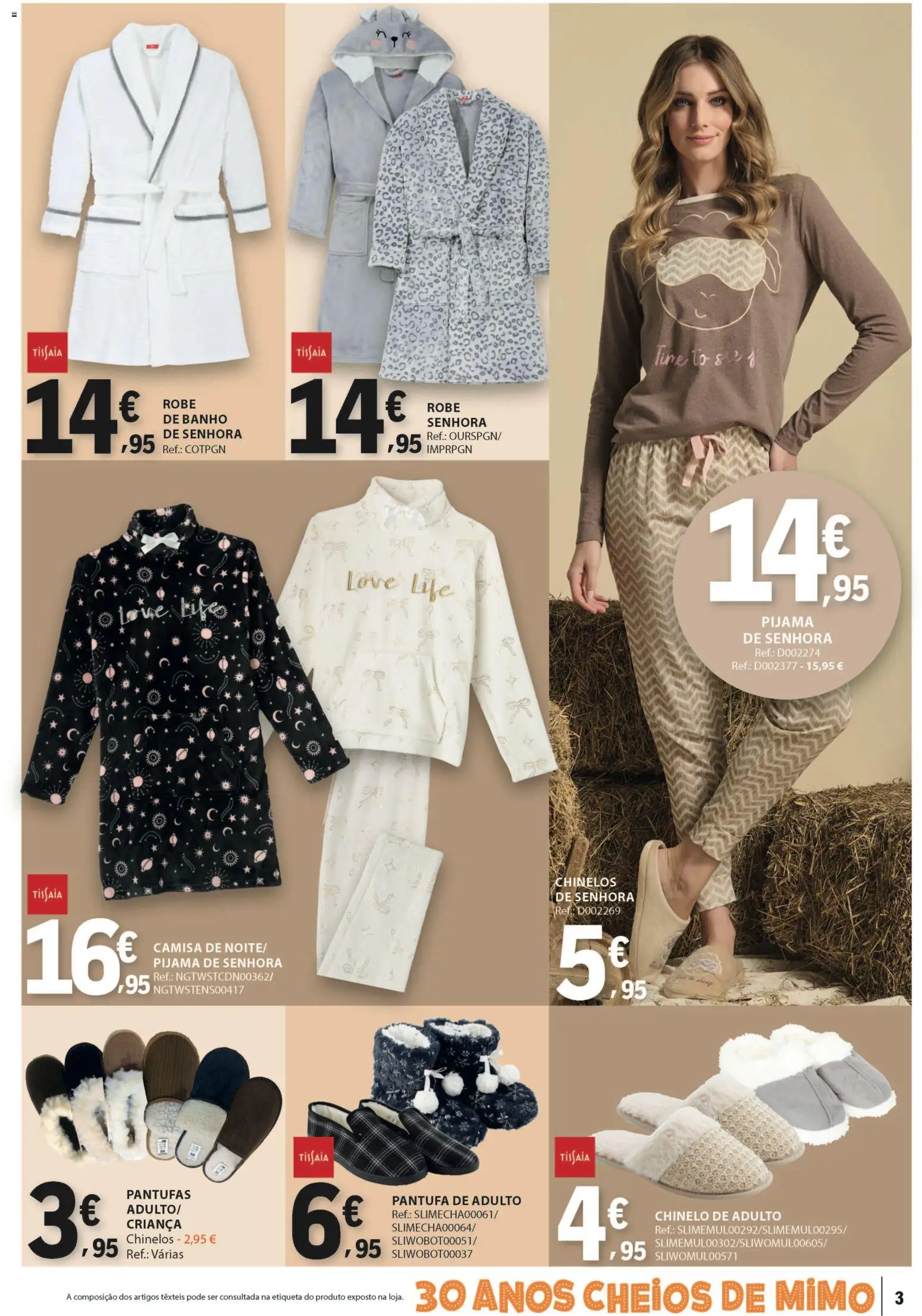 E.Leclerc folheto │ válido de 04.12.2025 | Página: 3 | Produtos: Chinelos, Robe, Banho, Camisa